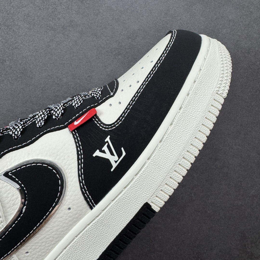 图片[5]-【定制版】NIke Air Force 1 \’07 Low “LV联名——双拼黑红”空军一号 低帮 运动鞋 休闲鞋 折边针车 工艺难度大 原楦头原纸板 原装鞋盒 定制五金配件 内置全掌气垫 原厂鞋底 货号：CS5288-022 尺码：36 36.5 37.5 38 38.5 39 40 40.5 41 42 42.5 43 44 44.5 45 编码：HXS320330-选品中心