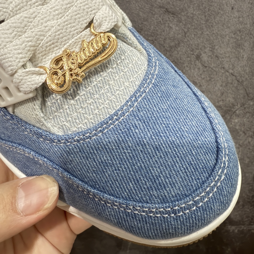 图片[5]-【莞产裁片】Air Jordan 4 Denim \”Worn Blue\” AJ4 乔4水洗丹宁 IB6716-100 原鞋开发原楦原纸板同源开发 完美呈现乔4的版型 内侧正确双色网格 还原细节 原厂皮料 正确气垫颜色 正确网格工艺 正确拉帮工艺 全鞋原装材料制作 原档案原模具打造 支持全方位与正品对比 尺码：40.5 41 42 42.5 43 44 44.5 45 46 47.5 48.5-选品中心