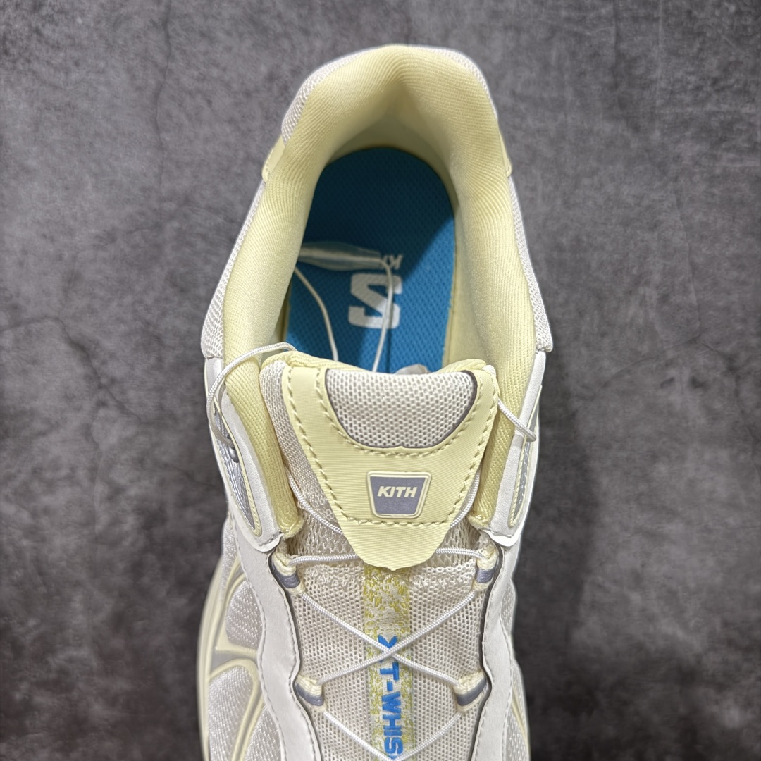 图片[8]-【666版本】SALOMON 萨洛蒙 XT-WHISPER x Kith联名 舒适百搭耐磨轻便低帮 休闲越野训练城市通勤跑步鞋 男女同款 米黄色 纯原外贸平台特供订单 耗时半年巨作 #全套原纸板楦头开发 #原厂特供网布配套加持 #确保原汁原味 完美呈现版型 #原档数据独家私模五层组合大底 #男女鞋同步官方开发至46 #原装Ortholite轻量化鞋垫 #中底布带钢印编号 原厂TPU锁扣 #进口港宝加持 后跟自然饱满 还原公司包裹性 #鞋面采用SENSIFT贴合技术 #全方位贴合包裹脚型 #鞋跟部鞋底牵引设计 #提供强大的抓地性能 #更适应野外崎岖不平的道路 #基于 SALOMON 初代 XT 鞋身造型并搭载 4D ADVANCED CHASSIS™ 大底打造而成 为这款 XT-WHISPER 带来了多项足部控制与保护等功能性 如在运动过程中控制左右晃动的过程而提高稳定性、改善长途越野过程中足中到足尖的过渡、提高感知岩石的精确度以抵抗尖锐物体对脚底的伤害以及采用动态缓冲来增强穿着舒适感 从而减轻疲劳感 使 XT-WHISPER 成为一双舒适且安全的户外之履 货号：479050 尺码：36 36.5 37.5 38 38.5 39 40 40.5 41 42 42.5 43 44 45 46-选品中心