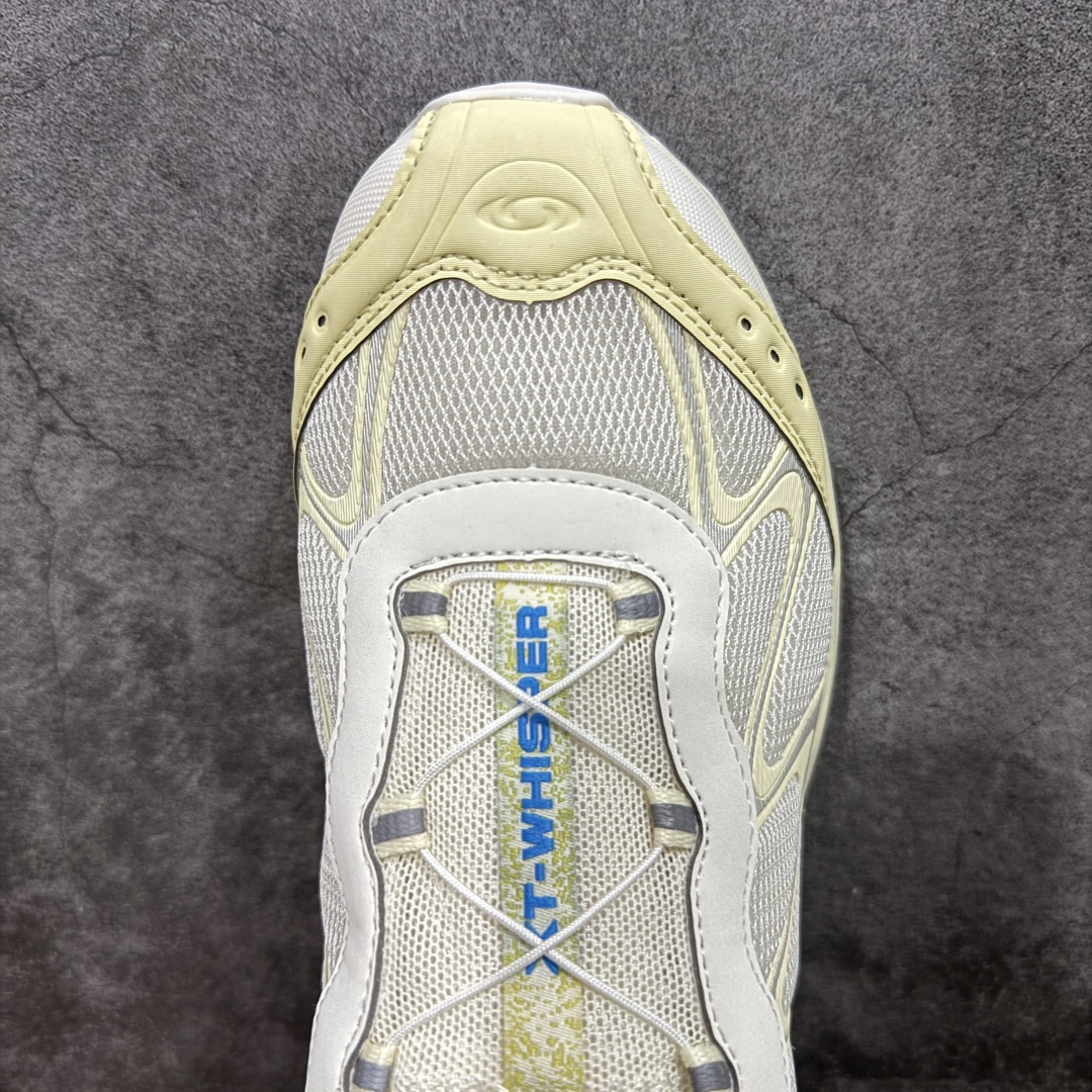 图片[5]-【666版本】SALOMON 萨洛蒙 XT-WHISPER x Kith联名 舒适百搭耐磨轻便低帮 休闲越野训练城市通勤跑步鞋 男女同款 米黄色 纯原外贸平台特供订单 耗时半年巨作 #全套原纸板楦头开发 #原厂特供网布配套加持 #确保原汁原味 完美呈现版型 #原档数据独家私模五层组合大底 #男女鞋同步官方开发至46 #原装Ortholite轻量化鞋垫 #中底布带钢印编号 原厂TPU锁扣 #进口港宝加持 后跟自然饱满 还原公司包裹性 #鞋面采用SENSIFT贴合技术 #全方位贴合包裹脚型 #鞋跟部鞋底牵引设计 #提供强大的抓地性能 #更适应野外崎岖不平的道路 #基于 SALOMON 初代 XT 鞋身造型并搭载 4D ADVANCED CHASSIS™ 大底打造而成 为这款 XT-WHISPER 带来了多项足部控制与保护等功能性 如在运动过程中控制左右晃动的过程而提高稳定性、改善长途越野过程中足中到足尖的过渡、提高感知岩石的精确度以抵抗尖锐物体对脚底的伤害以及采用动态缓冲来增强穿着舒适感 从而减轻疲劳感 使 XT-WHISPER 成为一双舒适且安全的户外之履 货号：479050 尺码：36 36.5 37.5 38 38.5 39 40 40.5 41 42 42.5 43 44 45 46-选品中心