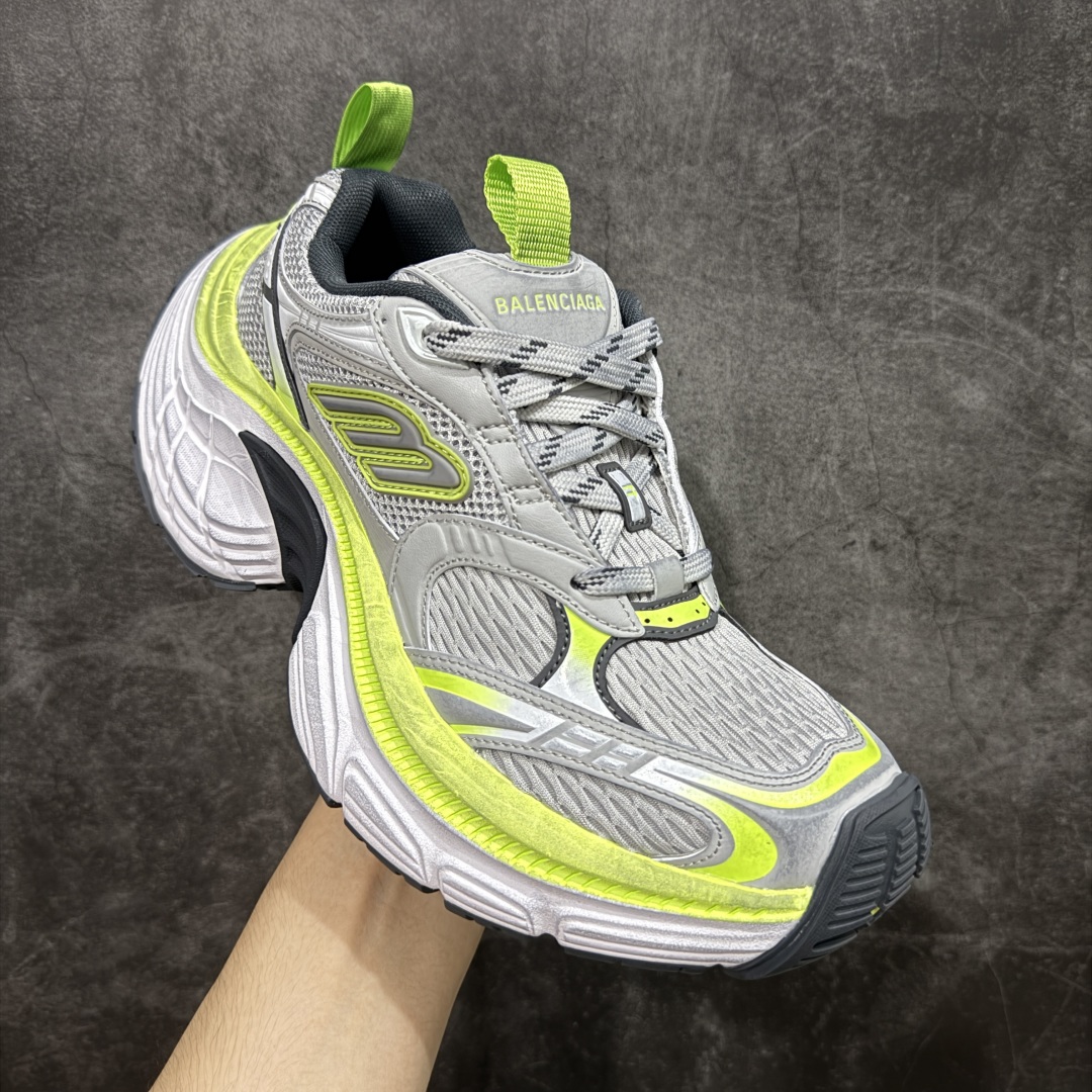 图片[3]-【纯原OK版本】Balenciaga 巴黎世家 6XL 复古老爹鞋 专柜同步包装 原装大盒 全套原纸板楦头开发 最原汁原味的灵魂版型 全鞋荧光划线卡点 胶水把控整洁度追求极致完美 每一双都是工艺品 多重QC质检 实实在在的免检产品 原盒原配 正确字体电绣 粗细、位置、大小正确 侧边TPU 透气孔匹配意产原版 正确分离大底 TPU软底 原版一致大底LOGO 立体感十足 尺码：35 36 37 38 39 40 41 42 43 44 45 46 偏大-选品中心