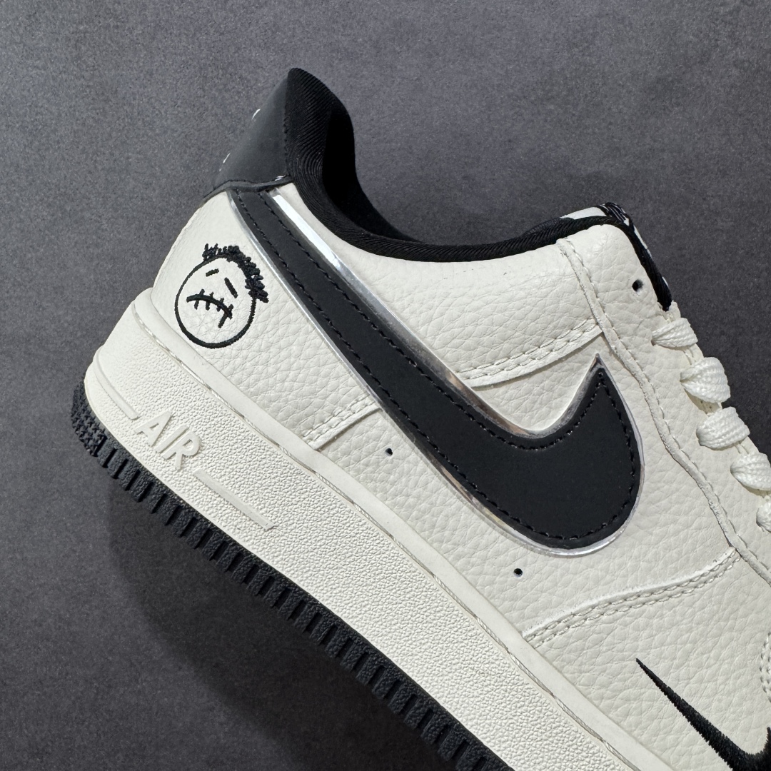 图片[6]-【定制版】Nike Air Force 1\’07 Low 米黑鬼脸 空军一号低帮休闲板鞋 DF0188-072  #原楦头原纸板 原装鞋盒 原厂鞋底 超高清洁度 细节完美  尺码：36 36.5 37.5 38 38.5 39 40 40.5 41 42 42.5 43 44 44.5 45-选品中心