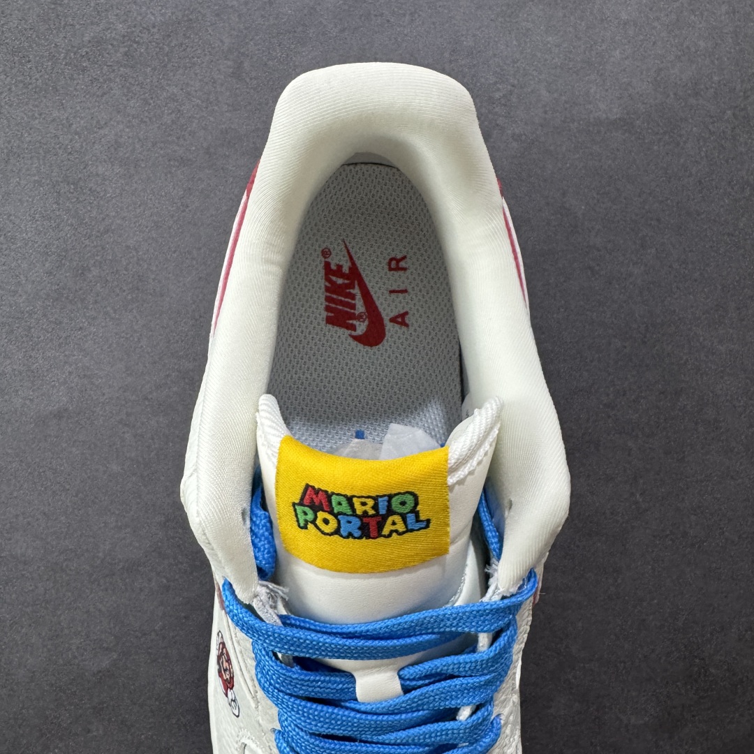 图片[7]-【定制版】Nike Air Force 1 Low 07 x Mario 白蓝彩 原楦头原纸板 打造纯正低帮空军版型 专注外贸渠道 全掌内置蜂窝气垫 原盒配件 原厂中底钢印、拉帮完美 货号：SC0601 567 尺码：36 36.5 37.5 38 38.5 39 40 40.5 41 42 42.5 43 44 44.5 45-选品中心