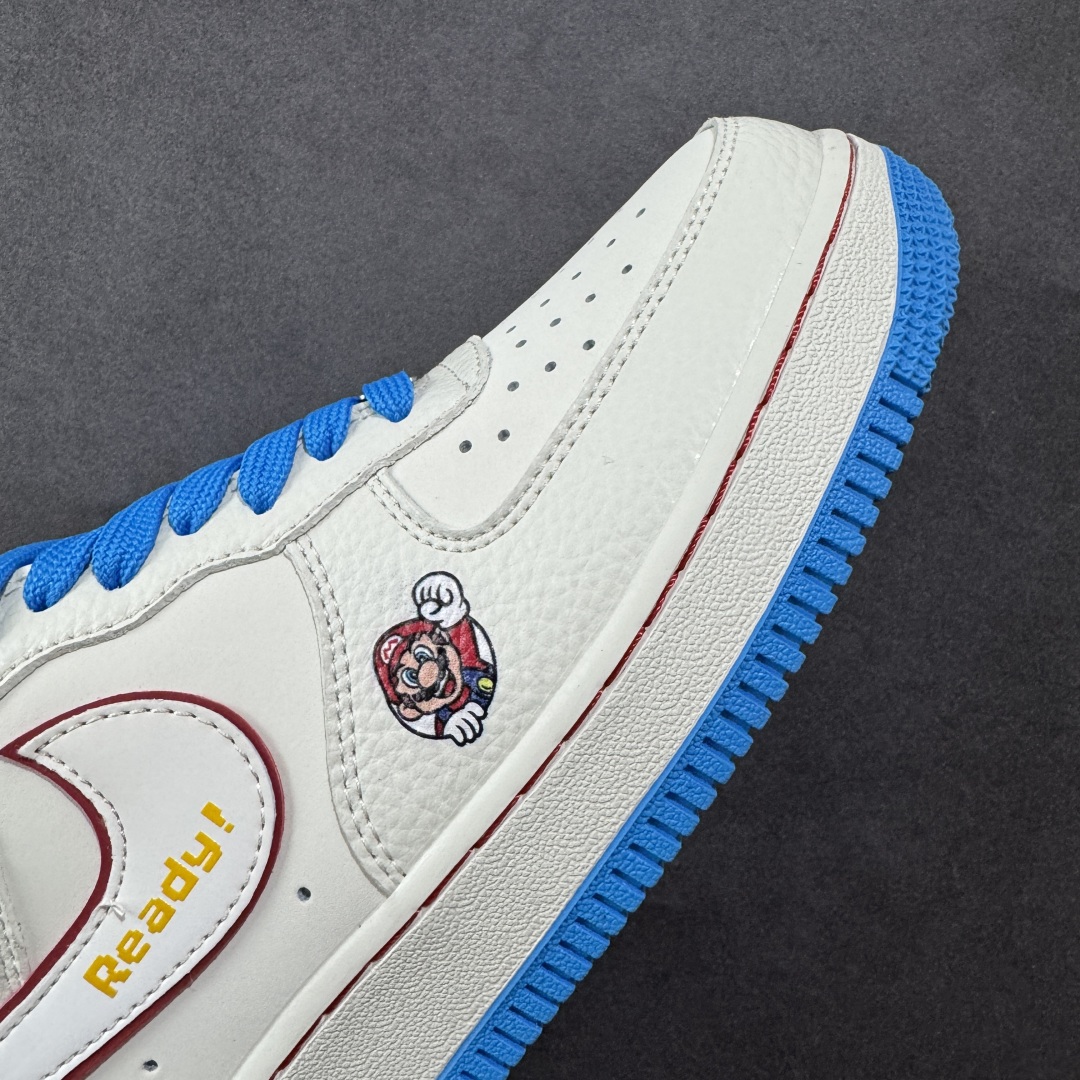 图片[5]-【定制版】Nike Air Force 1 Low 07 x Mario 白蓝彩 原楦头原纸板 打造纯正低帮空军版型 专注外贸渠道 全掌内置蜂窝气垫 原盒配件 原厂中底钢印、拉帮完美 货号：SC0601 567 尺码：36 36.5 37.5 38 38.5 39 40 40.5 41 42 42.5 43 44 44.5 45-选品中心