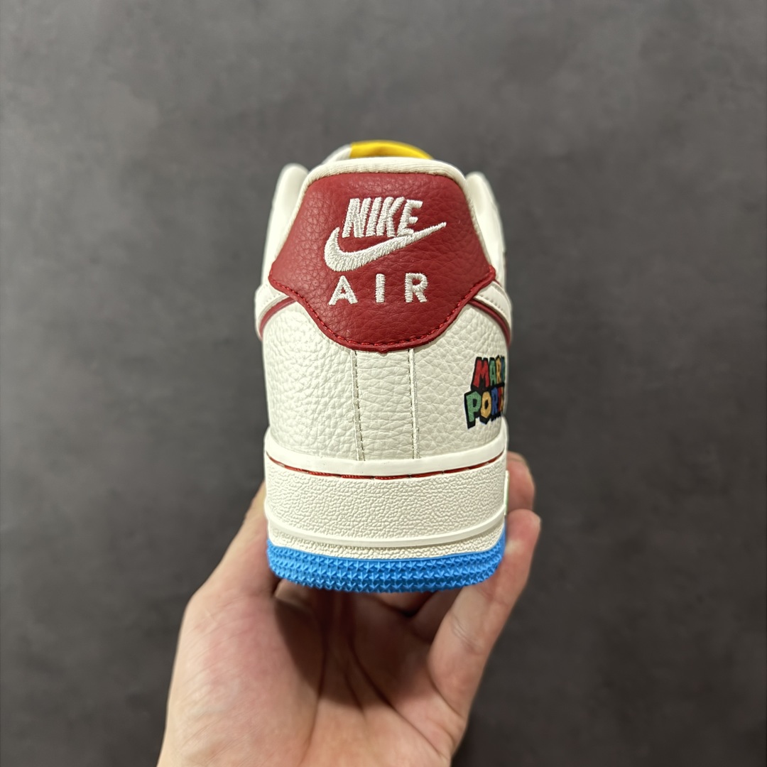 图片[4]-【定制版】Nike Air Force 1 Low 07 x Mario 白蓝彩 原楦头原纸板 打造纯正低帮空军版型 专注外贸渠道 全掌内置蜂窝气垫 原盒配件 原厂中底钢印、拉帮完美 货号：SC0601 567 尺码：36 36.5 37.5 38 38.5 39 40 40.5 41 42 42.5 43 44 44.5 45-选品中心