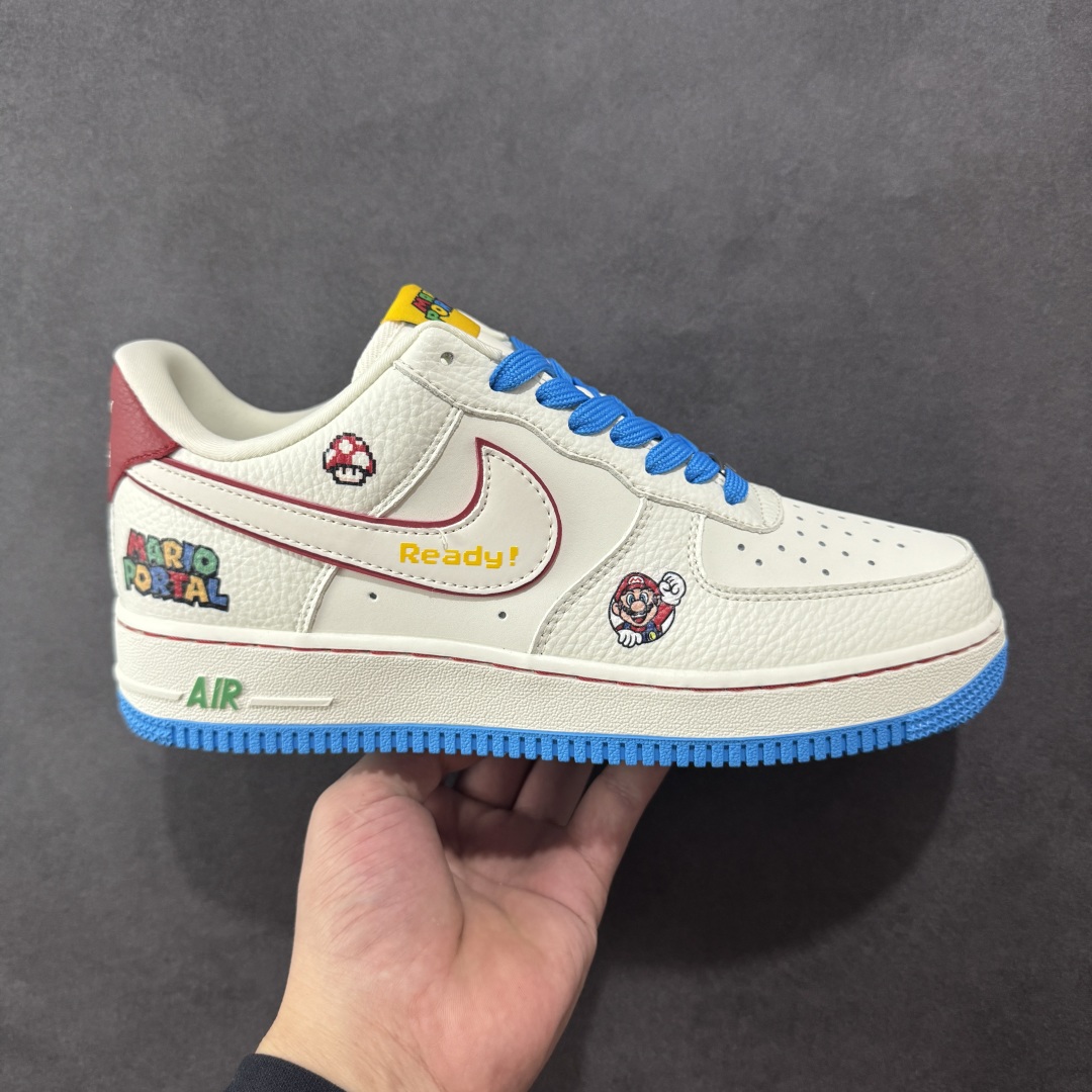 【定制版】Nike Air Force 1 Low 07 x Mario 白蓝彩 原楦头原纸板 打造纯正低帮空军版型 专注外贸渠道 全掌内置蜂窝气垫 原盒配件 原厂中底钢印、拉帮完美 货号:SC0601 567 尺码:36 36.5 37.5 38 38.5 39 40 40.5 41 42 42.5 43 44 44.5 45-选品中心