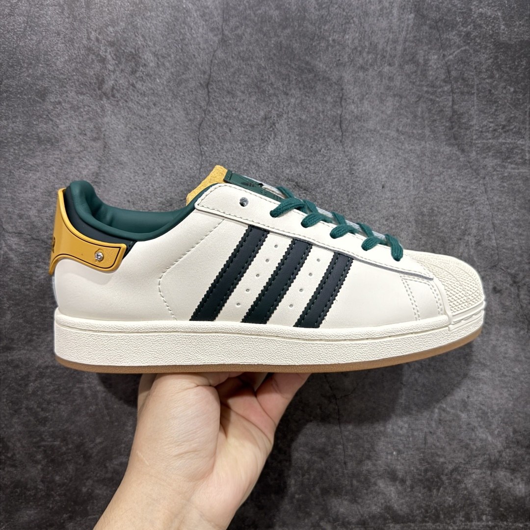【公司级】阿迪达斯AD Originals Superstar 经典贝壳头休闲板鞋白绿棕 纯原鞋楦 立体LOGO 国内最高工艺 原装超软一体蓝底 头层抗裂牛皮 原厂数据密度鞋带 鞋舌3D高频版 货号:JQ6251 尺码:35 36 36.5 37 38 38.5 39 40 40.5 41 42 42.5 43 44 44.5 45-选品中心