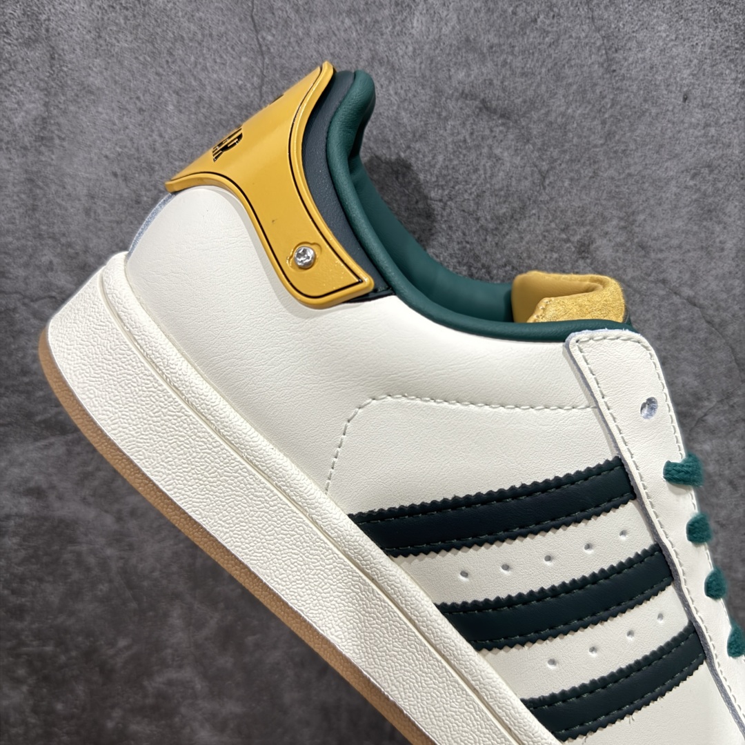 图片[7]-【公司级】阿迪达斯AD Originals Superstar 经典贝壳头休闲板鞋白绿棕 纯原鞋楦 立体LOGO 国内最高工艺 原装超软一体蓝底 头层抗裂牛皮 原厂数据密度鞋带 鞋舌3D高频版 货号：JQ6251 尺码：35 36 36.5 37 38 38.5 39 40 40.5 41 42 42.5 43 44 44.5 45-选品中心