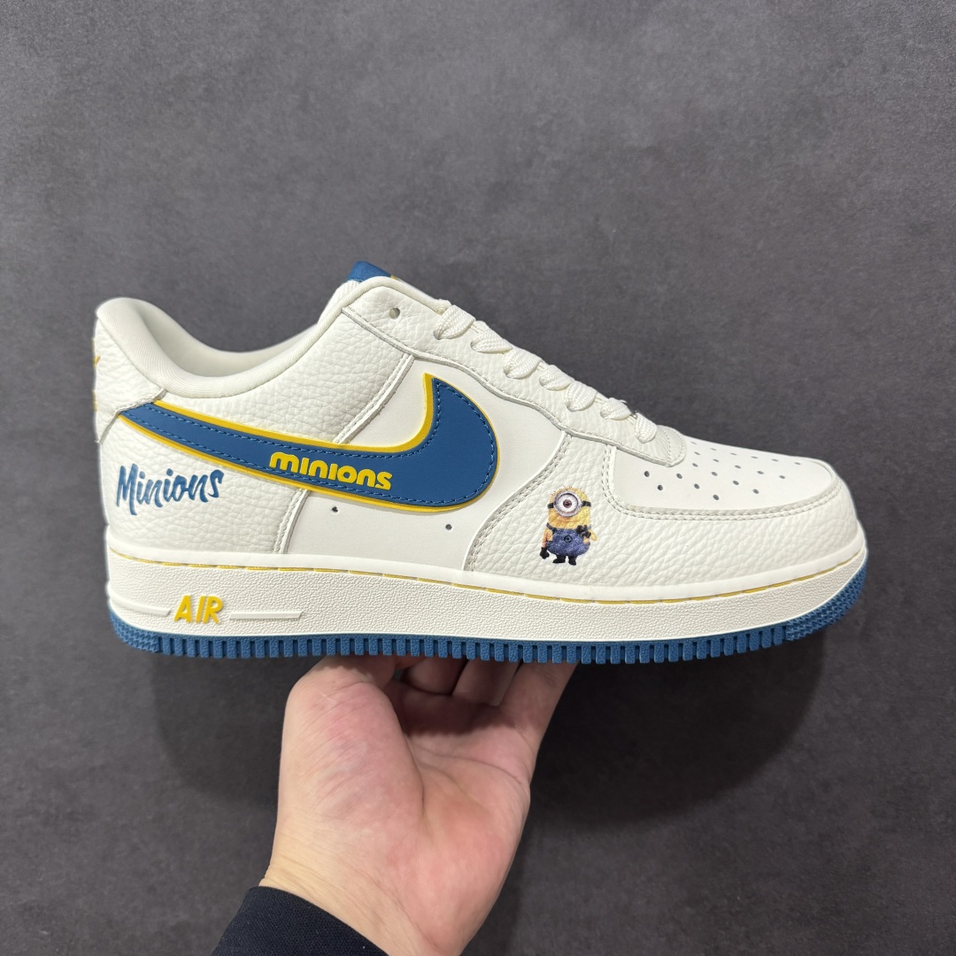 【定制版】Nike Air Force 1\'07 Low 小黄人 白蓝金韵 空军一号低帮休闲板鞋 SC0601-566  #原楦头原纸板 原装鞋盒 原厂鞋底 超高清洁度 细节完美  尺码:36 36.5 37.5 38 38.5 39 40 40.5 41 42 42.5 43 44 44.5 45 编码:HXSB310320-选品中心
