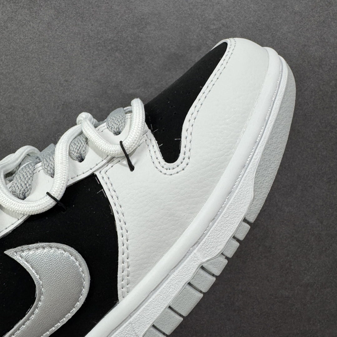 图片[5]-【定制版】Nike SB Dunk Low \”Just Do it\” 绑带黑银 周年高端定制 低帮休闲板鞋 WS0414-025  #定制鞋盒 大厂纯原品质出货 超高清洁度 皮料切割干净无任何毛边 细节完美   尺码：36 36.5 37.5 38 38.5 39 40 40.5 41 42 42.5 43 44 44.5 45 编码：HXSB330340-选品中心