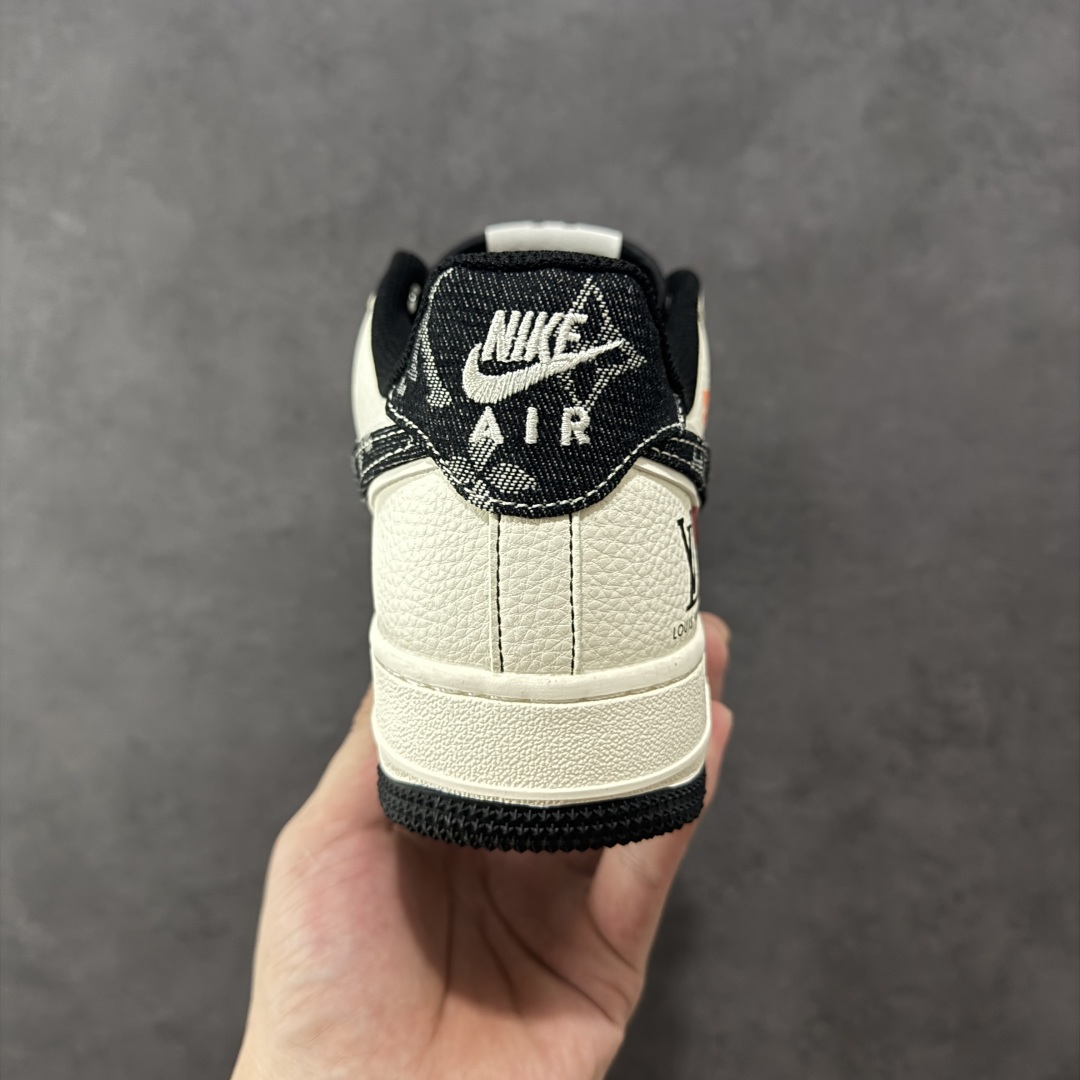图片[4]-【定制版】Nike Air Force 1\’07 Low LV联名 黑线黑牛仔 空军一号低帮休闲板鞋 YX5066-347  #原楦头原纸板 原装鞋盒 定制五金配件 内置全掌气垫 原厂鞋底  尺码：36 36.5 37.5 38 38.5 39 40 40.5 41 42 42.5 43 44 44.5 45 编码：HXSA310320-选品中心