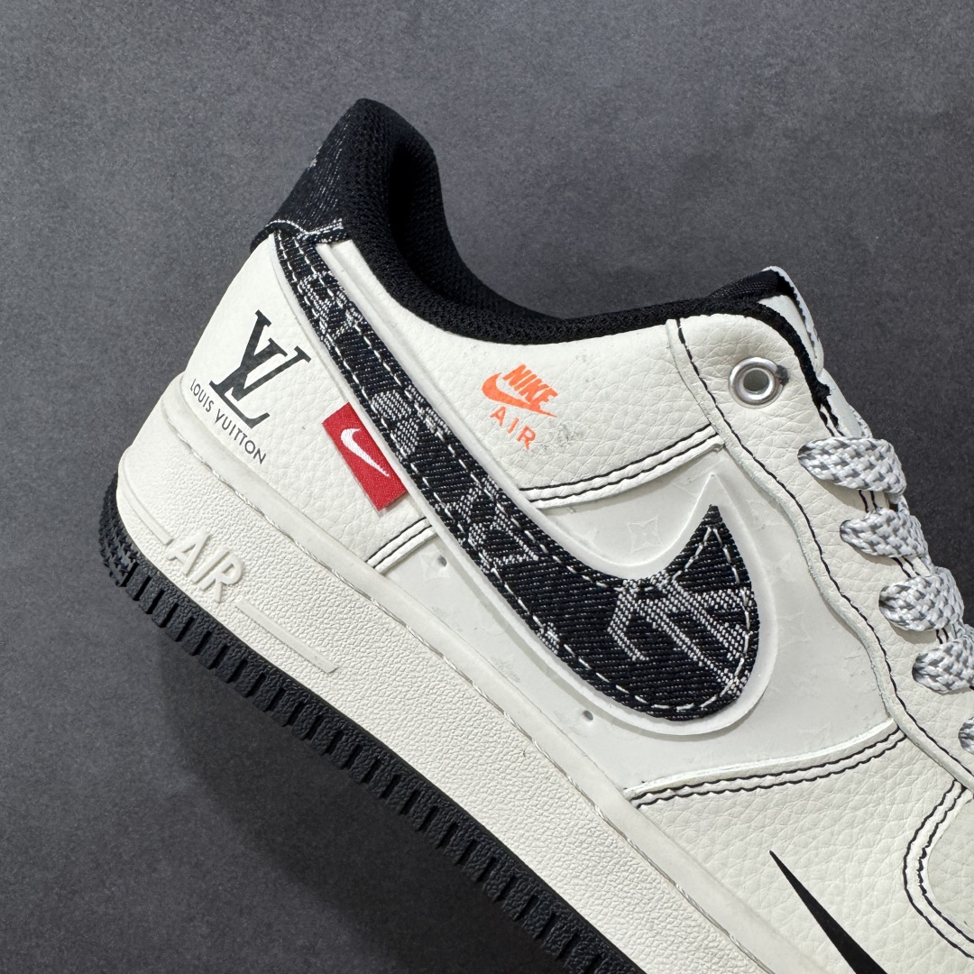 图片[6]-【定制版】Nike Air Force 1\’07 Low LV联名 黑线黑牛仔 空军一号低帮休闲板鞋 YX5066-347  #原楦头原纸板 原装鞋盒 定制五金配件 内置全掌气垫 原厂鞋底  尺码：36 36.5 37.5 38 38.5 39 40 40.5 41 42 42.5 43 44 44.5 45 编码：HXSA310320-选品中心