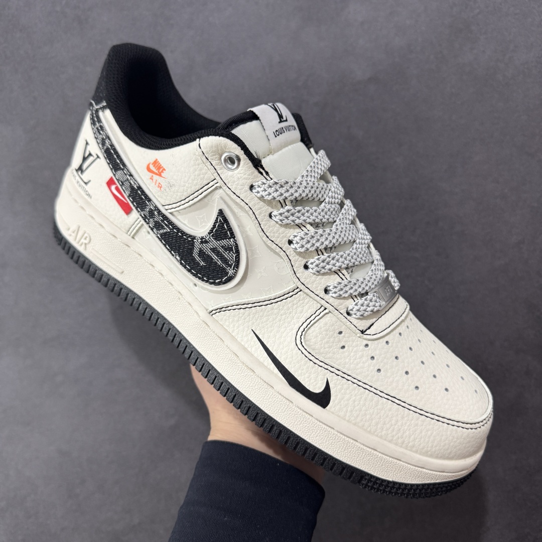 图片[3]-【定制版】Nike Air Force 1\’07 Low LV联名 黑线黑牛仔 空军一号低帮休闲板鞋 YX5066-347  #原楦头原纸板 原装鞋盒 定制五金配件 内置全掌气垫 原厂鞋底  尺码：36 36.5 37.5 38 38.5 39 40 40.5 41 42 42.5 43 44 44.5 45 编码：HXSA310320-选品中心
