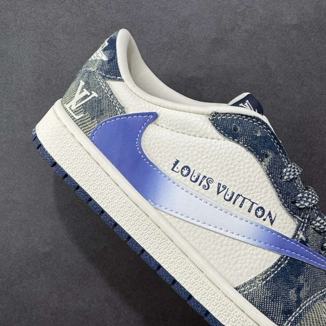 280 定制版 Travis Scott x Jordan 1 Low LV联名-沁蓝牛仔 倒勾低帮休闲版本 XQ1979-002-Chinese UA Cheap High Quatity Brand Clothes Bags handbags Sneakers wholesale wholesaler seller from China Factory suppliers Fashion Clothing Shoes best Quality Beautiful Price 280 定制版 Travis Scott x Jordan 1 Low LV联名-沁蓝牛仔 倒勾低帮休闲版本 XQ1979-002