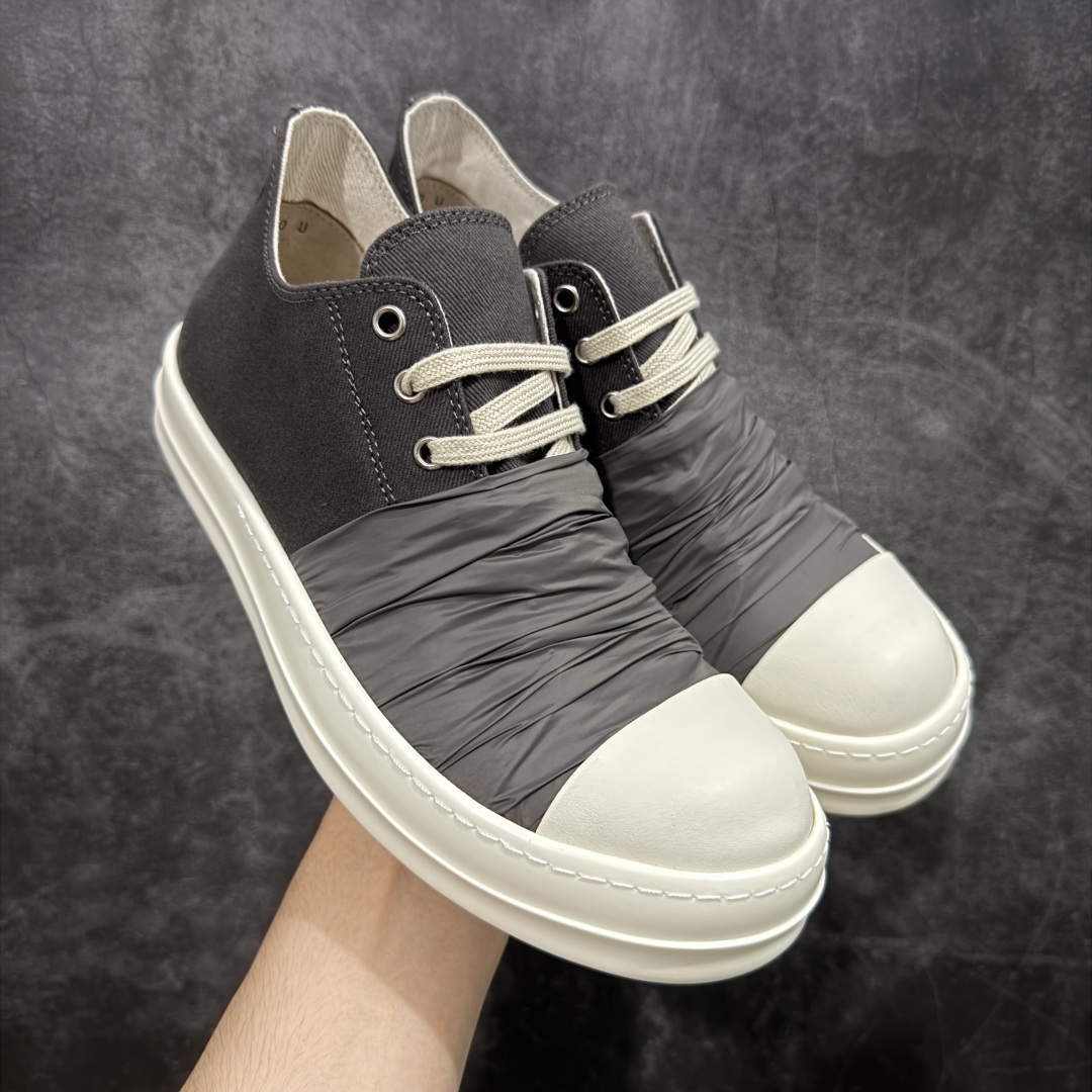  
【莞产G版】Rick Owens RO瑞克 欧文斯 低帮高街休闲板鞋 原鞋开发 独家私模大底 针车间