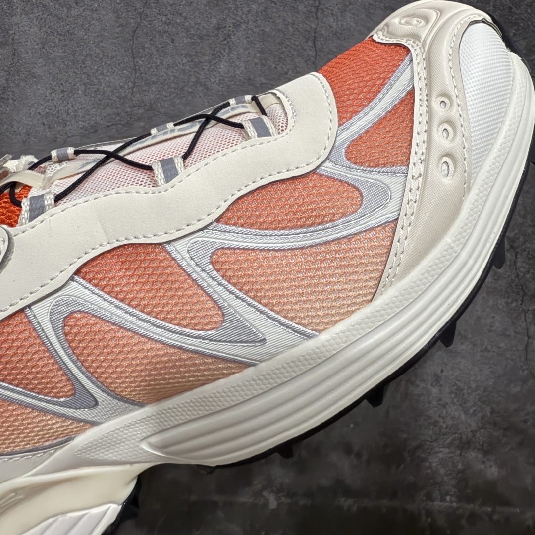 图片[4]-【666版本】SALOMON 萨洛蒙 XT-WHISPER 舒适百搭耐磨轻便低帮 休闲越野训练城市通勤跑步鞋 男女同款 粉橘色 纯原外贸平台特供订单 耗时半年巨作 #全套原纸板楦头开发 #原厂特供网布配套加持 #确保原汁原味 完美呈现版型 #原档数据独家私模五层组合大底 #男女鞋同步官方开发至46 #原装Ortholite轻量化鞋垫 #中底布带钢印编号 原厂TPU锁扣 #进口港宝加持 后跟自然饱满 还原公司包裹性 #鞋面采用SENSIFT贴合技术 #全方位贴合包裹脚型 #鞋跟部鞋底牵引设计 #提供强大的抓地性能 #更适应野外崎岖不平的道路 #基于 SALOMON 初代 XT 鞋身造型并搭载 4D ADVANCED CHASSIS™ 大底打造而成 为这款 XT-WHISPER 带来了多项足部控制与保护等功能性 如在运动过程中控制左右晃动的过程而提高稳定性、改善长途越野过程中足中到足尖的过渡、提高感知岩石的精确度以抵抗尖锐物体对脚底的伤害以及采用动态缓冲来增强穿着舒适感 从而减轻疲劳感 使 XT-WHISPER 成为一双舒适且安全的户外之履 货号：477617 尺码：36 36.5 37.5 38 38.5 39 40 40.5 41 42 42.5 43 44 45 46-选品中心