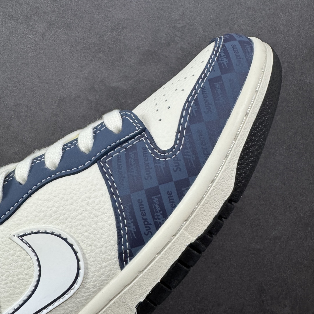 图片[5]-【定制版】Nike SB Dunk Low Supreme联名 暗刻蓝 周年高端定制 低帮休闲板鞋  #定制鞋盒 大厂纯原品质出货 超高清洁度 皮料切割干净无任何毛边 细节完美  货号：FC1688-228 尺码：36 36.5 37.5 38 38.5 39 40 40.5 41 42 42.5 43 44 44.5 45 编码：HXSB330340-选品中心