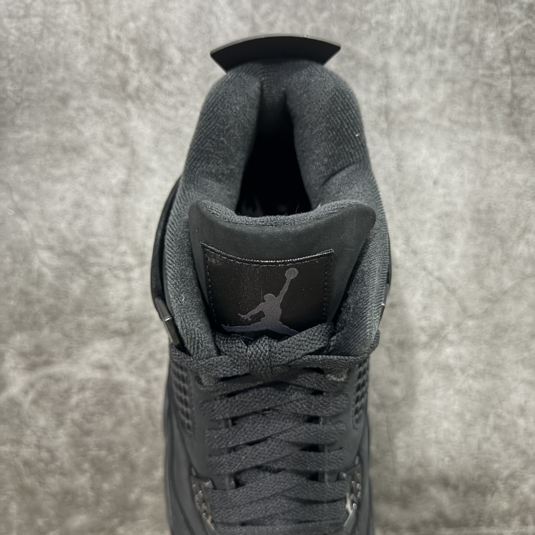 图片[8]-【GX版】Air Jordan 4 Retro AJ4 乔4黑猫2.0 FV5029-010 全新批次 重点区分市面 唯一正确细节 后跟饰片中心位置有合模线 超弹硅胶材质 内层不织布补强 补强为硅胶提供更强耐久性 避免断裂 圈内最强四代 耗时半年巨作 全套原纸板楦头开发 原厂特供皮料加持 确保原汁原味 完美呈现四代版型 一比一鞋头弧度高度鞋身弧度 数据细节工艺流程均保持原鞋一致 原厂TPU网格鞋带扣 正确内里网布 菱角分明不变形无多余毛边 柔软性质感一致于原鞋 市场唯一原厂鞋扣模具 背面可见隐藏注塑口 原厂织唛标 原厂飞人电绣工艺 尾指中部跳三针 独家绑鞋带手法 印刷中底布 四线拉帮 米色美纹纸贴合固定 进口港宝加持 后跟自然饱满 全鞋荧光划线卡点 追求极致完美 每一双都是工艺品 多重QC质检 超越公司货的品控标准 实实在在的免检产品 尺码：40 40.5 41 42 42.5 43 44 44.5 45 45.5 46 47.5 48.5-选品中心