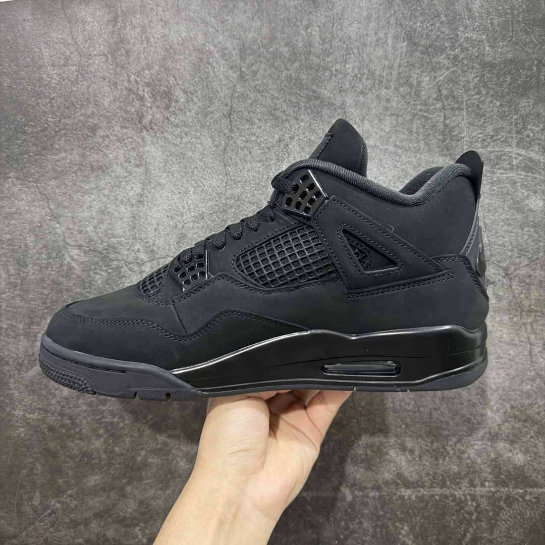 图片[2]-【GX版】Air Jordan 4 Retro AJ4 乔4黑猫2.0 FV5029-010 全新批次 重点区分市面 唯一正确细节 后跟饰片中心位置有合模线 超弹硅胶材质 内层不织布补强 补强为硅胶提供更强耐久性 避免断裂 圈内最强四代 耗时半年巨作 全套原纸板楦头开发 原厂特供皮料加持 确保原汁原味 完美呈现四代版型 一比一鞋头弧度高度鞋身弧度 数据细节工艺流程均保持原鞋一致 原厂TPU网格鞋带扣 正确内里网布 菱角分明不变形无多余毛边 柔软性质感一致于原鞋 市场唯一原厂鞋扣模具 背面可见隐藏注塑口 原厂织唛标 原厂飞人电绣工艺 尾指中部跳三针 独家绑鞋带手法 印刷中底布 四线拉帮 米色美纹纸贴合固定 进口港宝加持 后跟自然饱满 全鞋荧光划线卡点 追求极致完美 每一双都是工艺品 多重QC质检 超越公司货的品控标准 实实在在的免检产品 尺码：40 40.5 41 42 42.5 43 44 44.5 45 45.5 46 47.5 48.5-选品中心