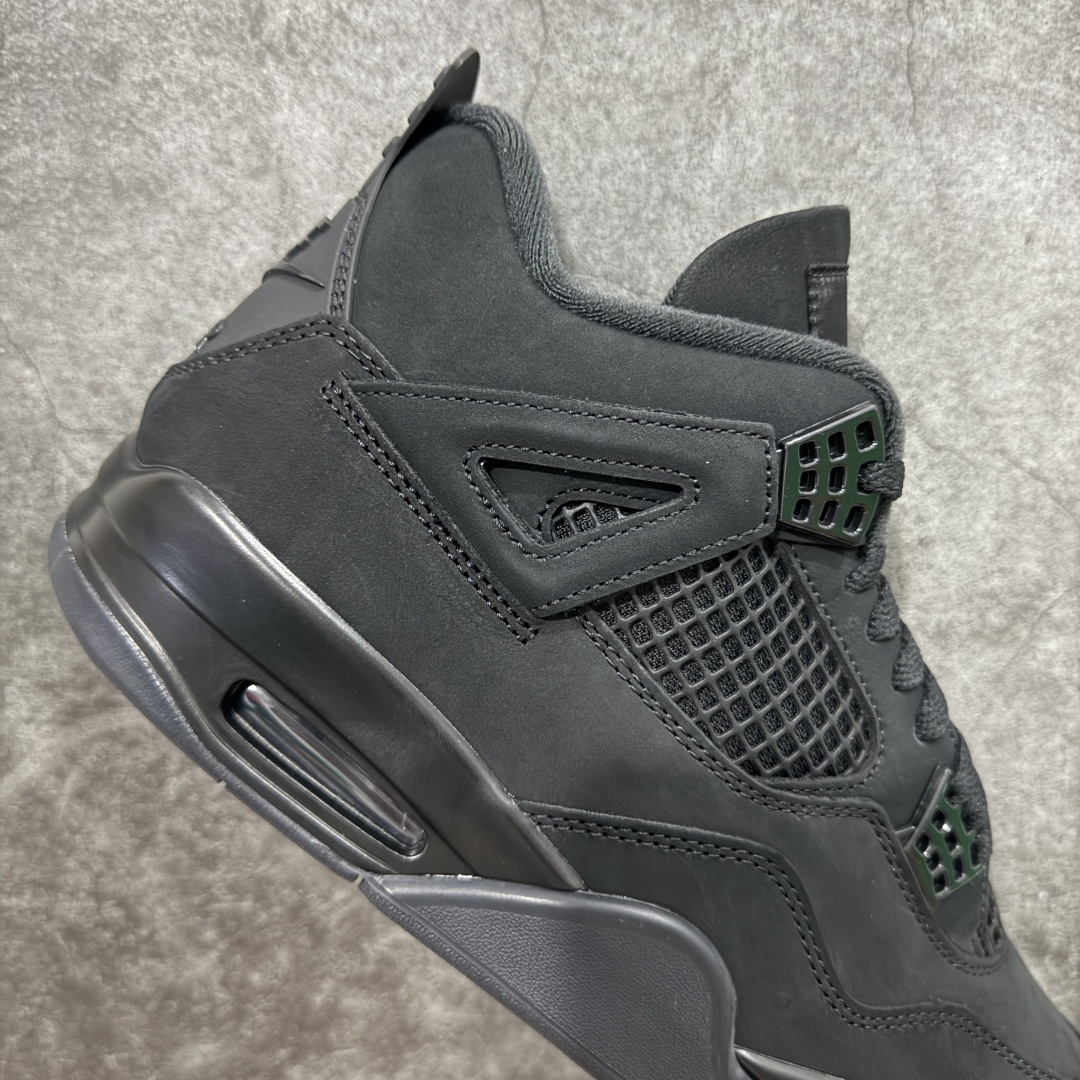 图片[7]-【GX版】Air Jordan 4 Retro AJ4 乔4黑猫2.0 FV5029-010 全新批次 重点区分市面 唯一正确细节 后跟饰片中心位置有合模线 超弹硅胶材质 内层不织布补强 补强为硅胶提供更强耐久性 避免断裂 圈内最强四代 耗时半年巨作 全套原纸板楦头开发 原厂特供皮料加持 确保原汁原味 完美呈现四代版型 一比一鞋头弧度高度鞋身弧度 数据细节工艺流程均保持原鞋一致 原厂TPU网格鞋带扣 正确内里网布 菱角分明不变形无多余毛边 柔软性质感一致于原鞋 市场唯一原厂鞋扣模具 背面可见隐藏注塑口 原厂织唛标 原厂飞人电绣工艺 尾指中部跳三针 独家绑鞋带手法 印刷中底布 四线拉帮 米色美纹纸贴合固定 进口港宝加持 后跟自然饱满 全鞋荧光划线卡点 追求极致完美 每一双都是工艺品 多重QC质检 超越公司货的品控标准 实实在在的免检产品 尺码：40 40.5 41 42 42.5 43 44 44.5 45 45.5 46 47.5 48.5-选品中心