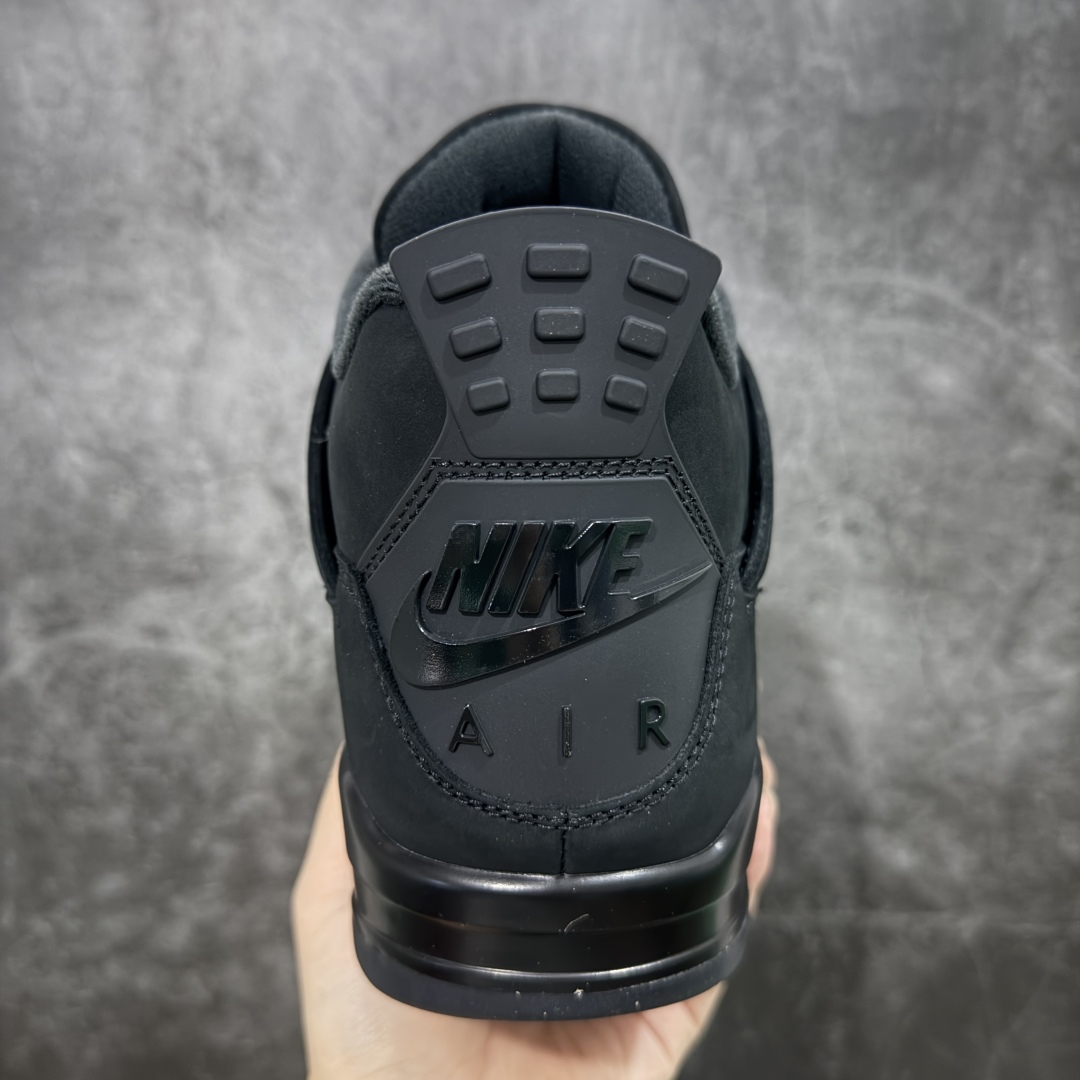 图片[4]-【GX版】Air Jordan 4 Retro AJ4 乔4黑猫2.0 FV5029-010 全新批次 重点区分市面 唯一正确细节 后跟饰片中心位置有合模线 超弹硅胶材质 内层不织布补强 补强为硅胶提供更强耐久性 避免断裂 圈内最强四代 耗时半年巨作 全套原纸板楦头开发 原厂特供皮料加持 确保原汁原味 完美呈现四代版型 一比一鞋头弧度高度鞋身弧度 数据细节工艺流程均保持原鞋一致 原厂TPU网格鞋带扣 正确内里网布 菱角分明不变形无多余毛边 柔软性质感一致于原鞋 市场唯一原厂鞋扣模具 背面可见隐藏注塑口 原厂织唛标 原厂飞人电绣工艺 尾指中部跳三针 独家绑鞋带手法 印刷中底布 四线拉帮 米色美纹纸贴合固定 进口港宝加持 后跟自然饱满 全鞋荧光划线卡点 追求极致完美 每一双都是工艺品 多重QC质检 超越公司货的品控标准 实实在在的免检产品 尺码：40 40.5 41 42 42.5 43 44 44.5 45 45.5 46 47.5 48.5-选品中心