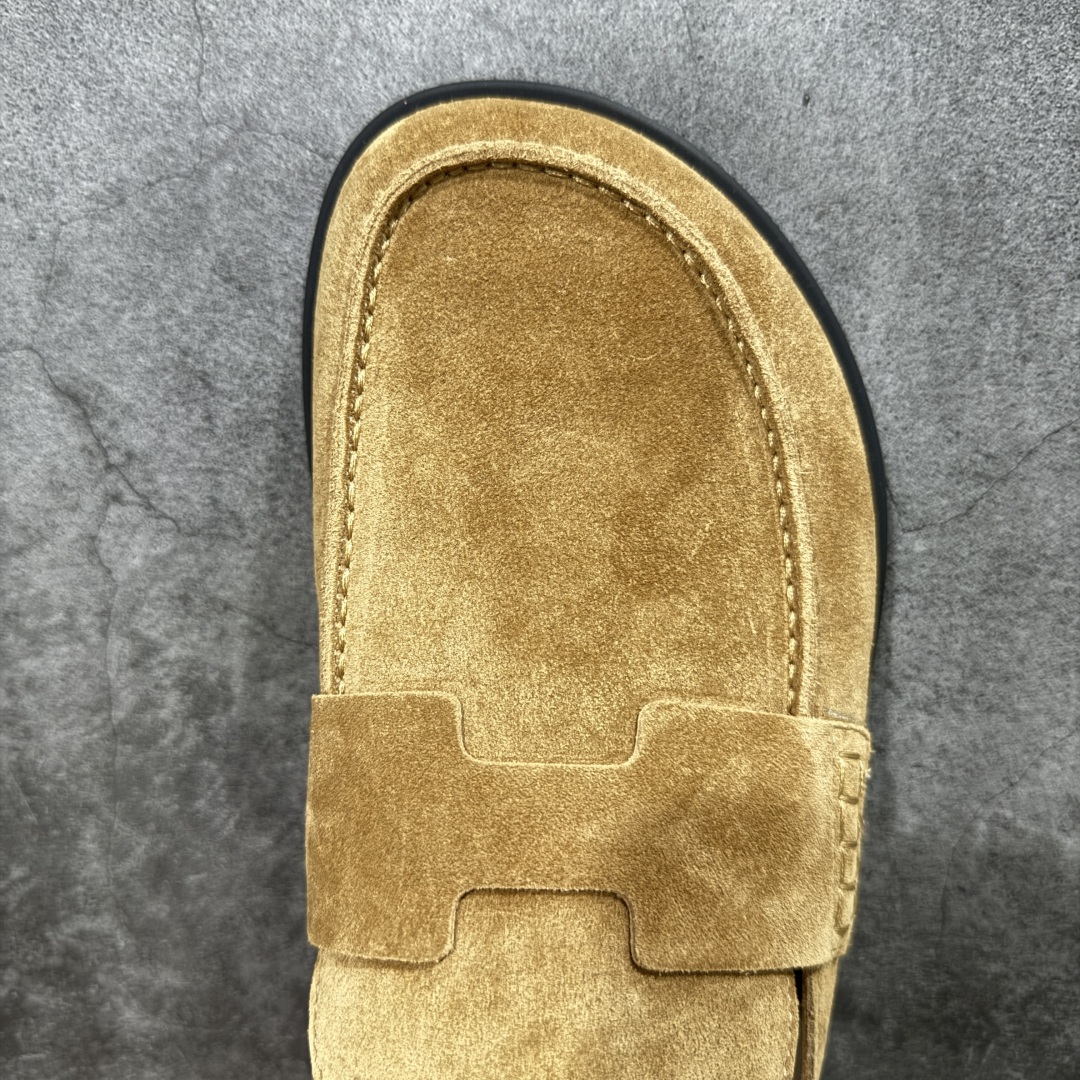 图片[5]-【佛山超A版】HERMES 爱马仕 GO MULE 老钱风 绒面革 半包头穆勒拖鞋 原版开发 进口头层反绒牛皮 高端零售专供 平台外贸专供品质 区别市面通货 尺码：39 40 41 42 43 44 45-选品中心