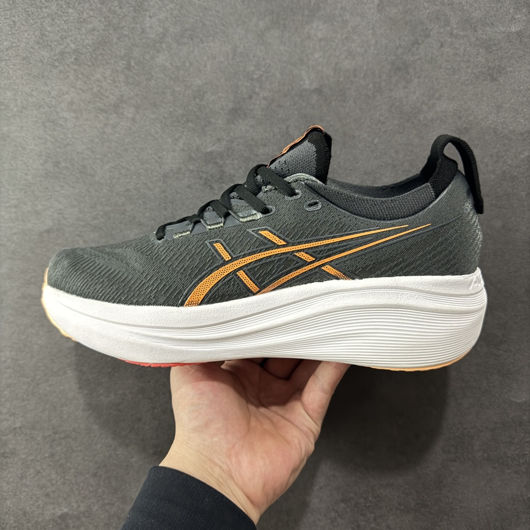 图片[2]-【公司级】#Asics GEL-NIMBUS 27 亚瑟士夏季网面跑步鞋 鞋面采用双层提花网面设计，提高包裹性和透气性，后跟搭载稳定系统科技T-GEL提升整体支撑力和结构感，减少对身体带来的冲击负荷，创新中底至轻回弹 货号：1011B958-100 尺码：36 37 37.5 38 39 39.5 40.5 41.5 42 42.5 43.5 44 45 46 编码：FSB240250-选品中心