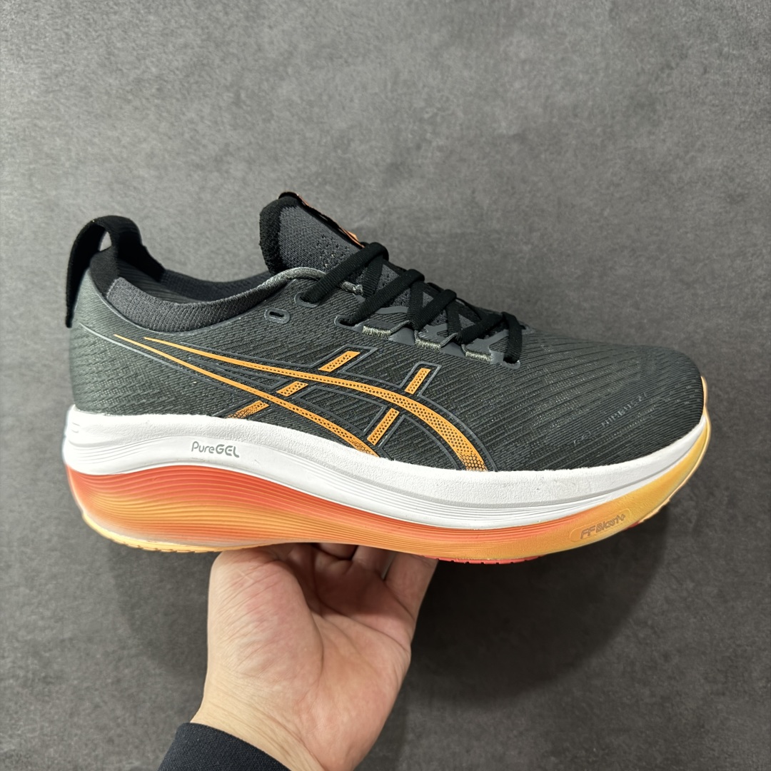【公司级】#Asics GEL-NIMBUS 27 亚瑟士夏季网面跑步鞋 鞋面采用双层提花网面设计,提高包裹性和透气性,后跟搭载稳定系统科技T-GEL提升整体支撑力和结构感,减少对身体带来的冲击负荷,创新中底至轻回弹 货号:1011B958-100 尺码:36 37 37.5 38 39 39.5 40.5 41.5 42 42.5 43.5 44 45 46 编码:FSB240250-选品中心