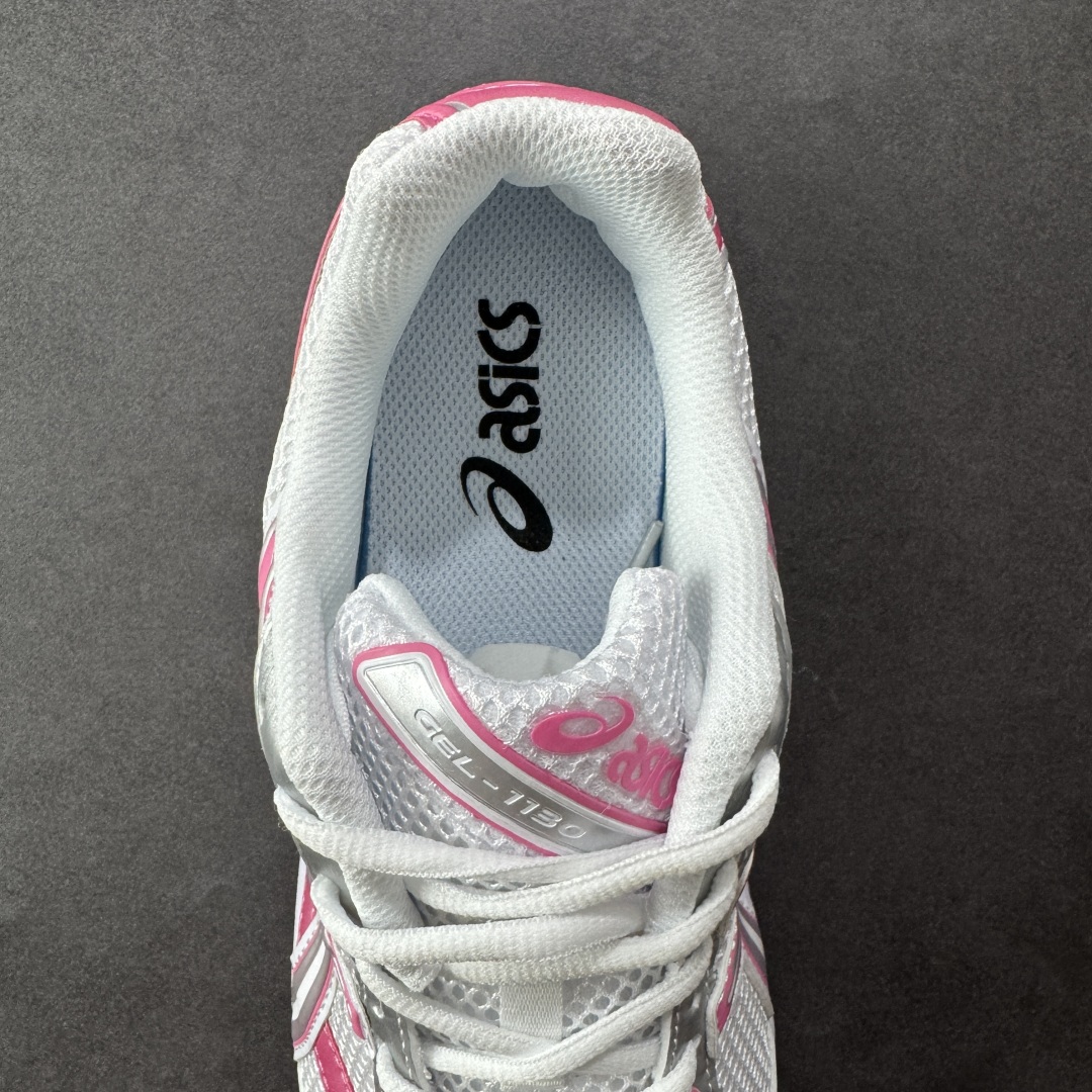 图片[7]-【K8版】ASICS 亚瑟士 GEL-1130 男女时尚透气 健步减震 运动潮流耐磨休闲鞋 选用网眼与皮革相接，复古而富有层次感。网布搭配银色金属感线条，虎爪 Logo 加入配色点缀，加深复古时尚美感Ortholite 鞋垫+搭载着 GEL 缓震胶的鞋底，同时辅以耐磨大底提供良好抓地力。复古美学入门代表作，重现2000年代后期的复古美学。 货号：1202A507-100 尺码：36-45半-选品中心