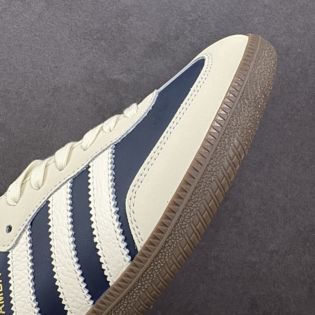 图片[5]-【神版】AD Originals Samba OG\”Night Indigo Crew White\”桑巴舞系列绅士德训足球风百搭低帮休闲运动板鞋“皮革靛蓝米白焦糖底底”IG1968 #升级原楦原纸版数据开发 #采用荔枝纹头层皮革鞋面材质 #内嵌缓震环保海玻璃透气吸汗鞋垫 #缜密拉帮中底布 #外置耐磨标准橡胶大底 尺码：36 36⅔ 37⅓ 38 38⅔ 39⅓ 40 40⅔ 41⅓ 42 42⅔ 43⅓ 44 44⅔ 45 编码：DZB210220-选品中心