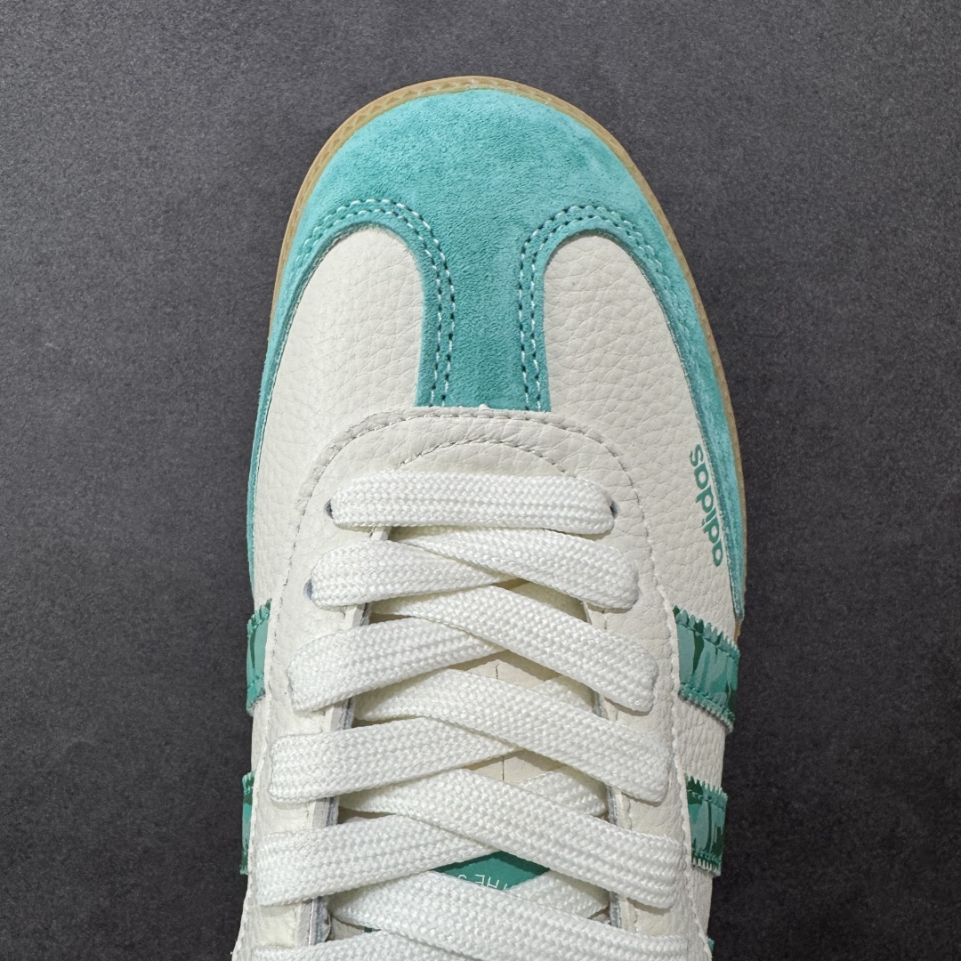 图片[8]-【定制版】adidas originals Samba OG x The North Face 绿白 桑巴舞系列复古经典轻便板鞋 此款以简约大方的造型设计 给人以随性休闲的时尚格调 穿着舒适轻便，运动灵活自如 满足日常个性穿搭 货号：XR0012 尺码：36 36.5 37 38 38.5 39 40 40.5 41 42 42.5 43 44 44.5 45-选品中心