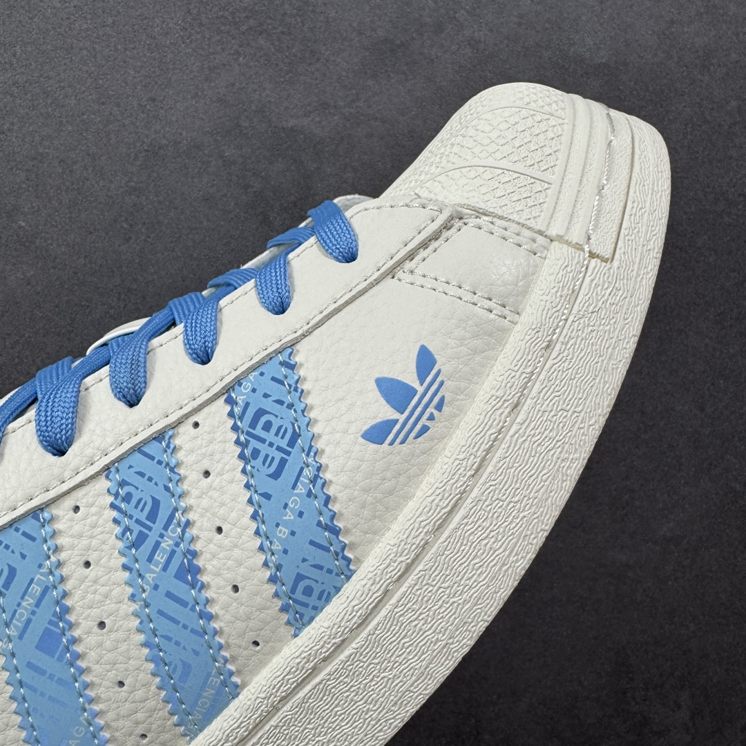 图片[5]-【定制版】AD Originals Superstar x Balenciaga 白蓝 采用全新头层拼接皮革材质 后跟采用特色3D立体印字 渠道正品订单 诠释市场最高工艺水平 全鞋进口头层皮料打造 区别市面普通真标版本，进出专柜无压力 货号：DS0020 尺码：36-45-选品中心