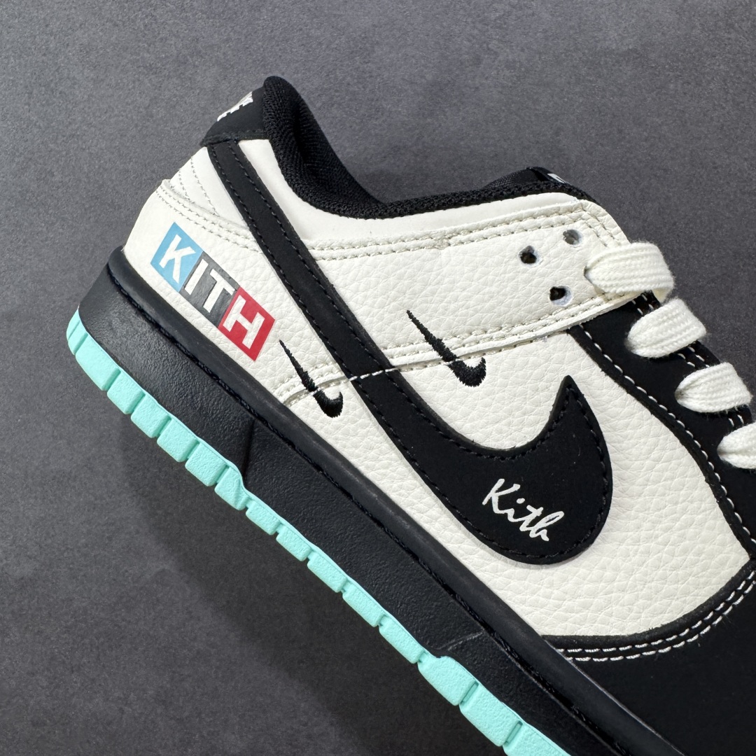 图片[6]-【定制版】Nike SB Dunk Low Kith联名 双拼米黑三勾 高端定制 低帮休闲板鞋  #定制鞋盒 大厂纯原品质出货 超高清洁度 皮料切割干净无任何毛边 细节完美 货号：QW5836-013  尺码：36 36.5 37.5 38 38.5 39 40 40.5 41 42 42.5 43 44 44.5 45-选品中心