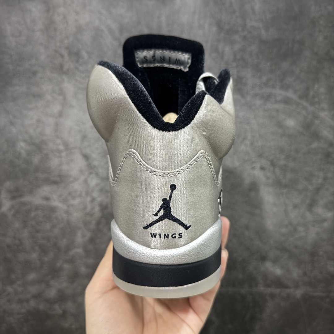 原厂版Air Jordan AJ5 Wings”Medium Grey/Black”乔丹5代十周年限定款灰黑  IO2038-001