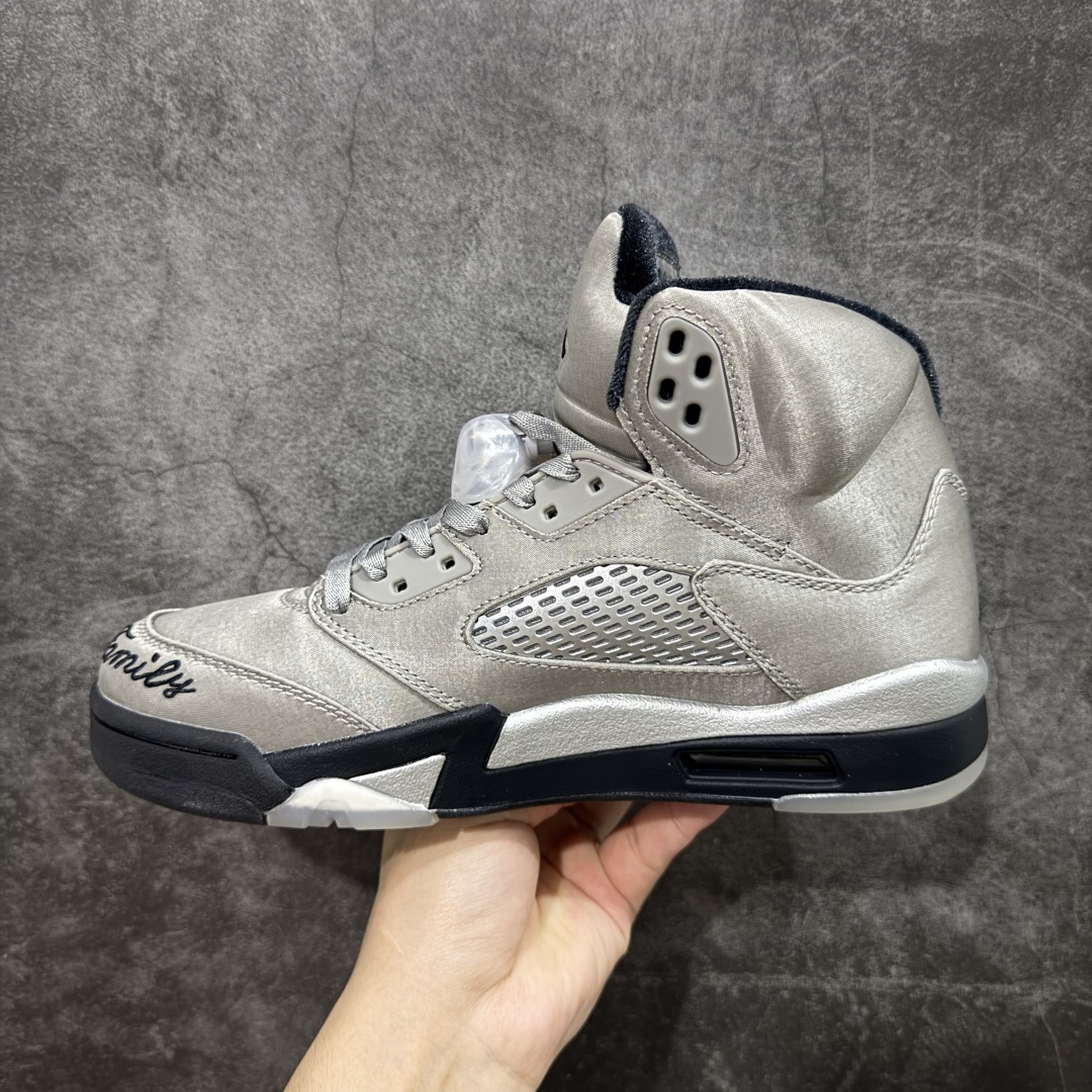 原厂版Air Jordan AJ5 Wings”Medium Grey/Black”乔丹5代十周年限定款灰黑  IO2038-001