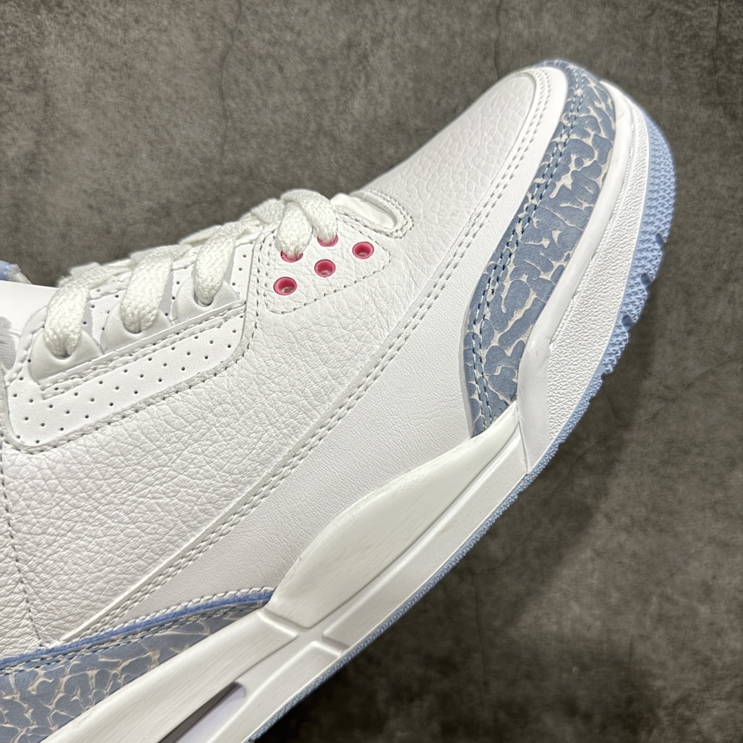  
【纯原F版】Air Jordan 3 Retro White And Cobalt Bliss 钴宝