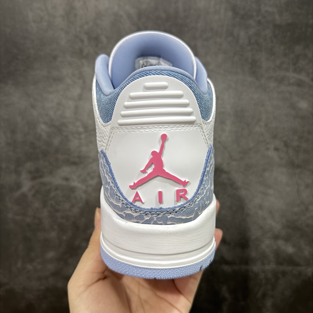 
【纯原F版】Air Jordan 3 Retro White And Cobalt Bliss 钴宝