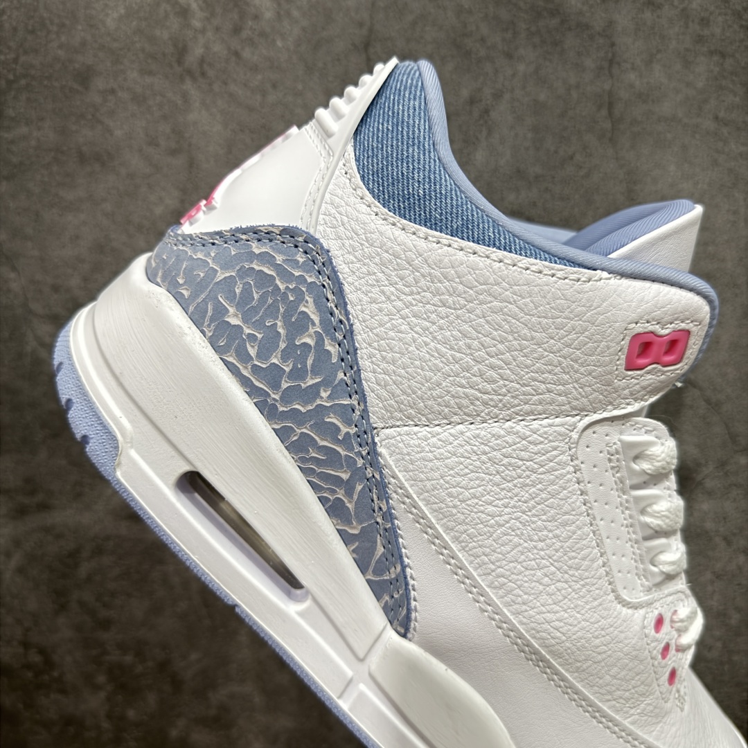 
【纯原F版】Air Jordan 3 Retro White And Cobalt Bliss 钴宝