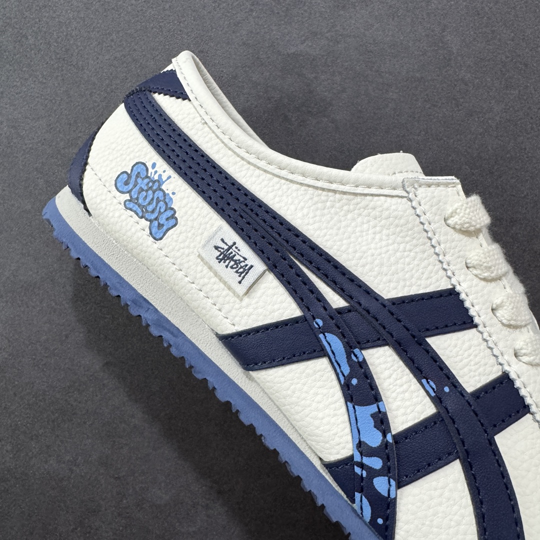 图片[6]-【定制版】 Stussy x Onitsuka Tiger Mexico 66 定制配色 斯图西联名 鬼冢虎®经典低帮复古经典百搭帆布休闲慢跑鞋 DL408-142 尺码：36 37 37.5 38 39 39.5 40.5 41.5 42 42.5 43.5 44 44.5 45 编码：CCB290300-选品中心