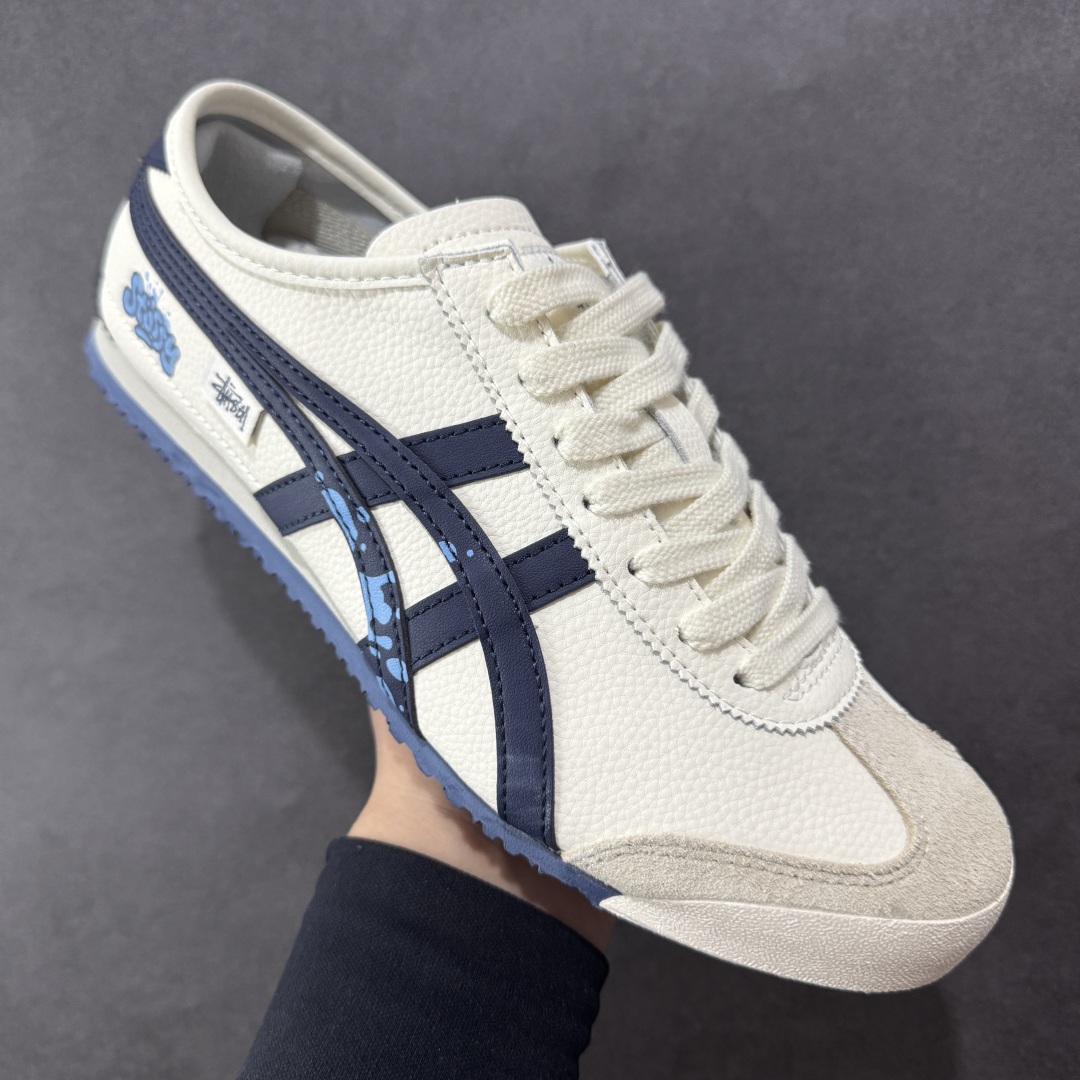 图片[3]-【定制版】 Stussy x Onitsuka Tiger Mexico 66 定制配色 斯图西联名 鬼冢虎®经典低帮复古经典百搭帆布休闲慢跑鞋 DL408-142 尺码：36 37 37.5 38 39 39.5 40.5 41.5 42 42.5 43.5 44 44.5 45 编码：CCB290300-选品中心