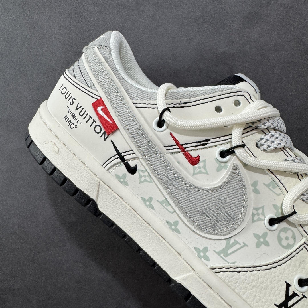 图片[6]-【定制版】Nike SB Dunk Low LV联名 灰布勾抽绳 周年高端定制 低帮休闲板鞋 #定制鞋盒 大厂纯原品质出货 超高清洁度 皮料切割干净无任何毛边 细节完美 货号：YX5066-379 尺码：36 36.5 37.5 38 38.5 39 40 40.5 41 42 42.5 43 44 44.5 45 编码：HXSB350360-选品中心