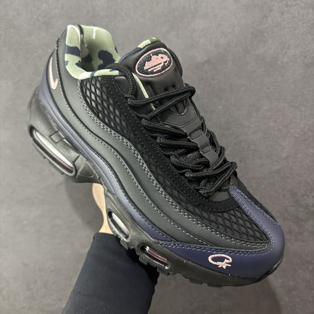 图片[3]-【公司级】Corteiz x NK Air Max 95 联名复古舒适气垫运动鞋 FB2709-001 全部配色 原鞋开发生产 高度还原 一眼ZP既视感 男女鞋真标半码制 原楦原纸版数据开发 环保进口透气牛皮革材质 高弹EVA缓震中底组合开窗式Air气垫装置 外置防滑耐磨橡胶外底❗ 尺码：36 37.5 38 38.5 39 40 40.5 41 42 42.5 43 44 44.5 45 46 47.5-选品中心