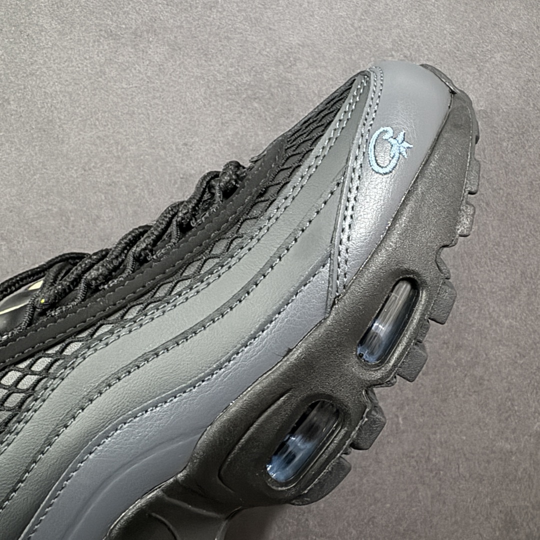 图片[5]-【公司级】Corteiz x NK Air Max 95 联名复古舒适气垫运动鞋 FB2709-002 全部配色 原鞋开发生产 高度还原 一眼ZP既视感 男女鞋真标半码制 原楦原纸版数据开发 环保进口透气牛皮革材质 高弹EVA缓震中底组合开窗式Air气垫装置 外置防滑耐磨橡胶外底❗ 尺码：36 37.5 38 38.5 39 40 40.5 41 42 42.5 43 44 44.5 45 46 47.5-选品中心