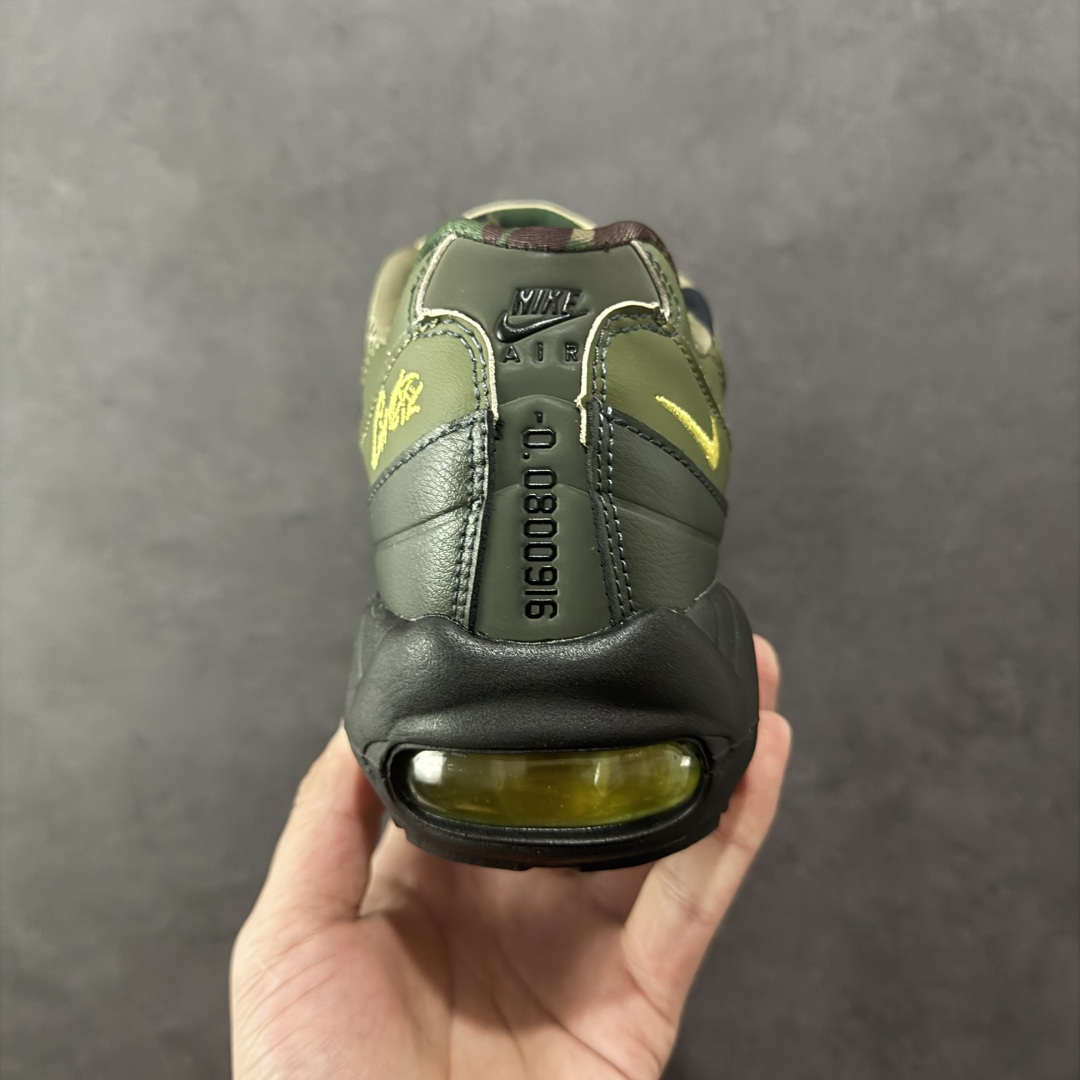 图片[4]-【公司级】Corteiz x NK Air Max 95 联名复古舒适气垫运动鞋 FB2709-300 全部配色 原鞋开发生产 高度还原 一眼ZP既视感 男女鞋真标半码制 原楦原纸版数据开发 环保进口透气牛皮革材质 高弹EVA缓震中底组合开窗式Air气垫装置 外置防滑耐磨橡胶外底❗ 尺码：36 37.5 38 38.5 39 40 40.5 41 42 42.5 43 44 44.5 45 46 47.5-选品中心