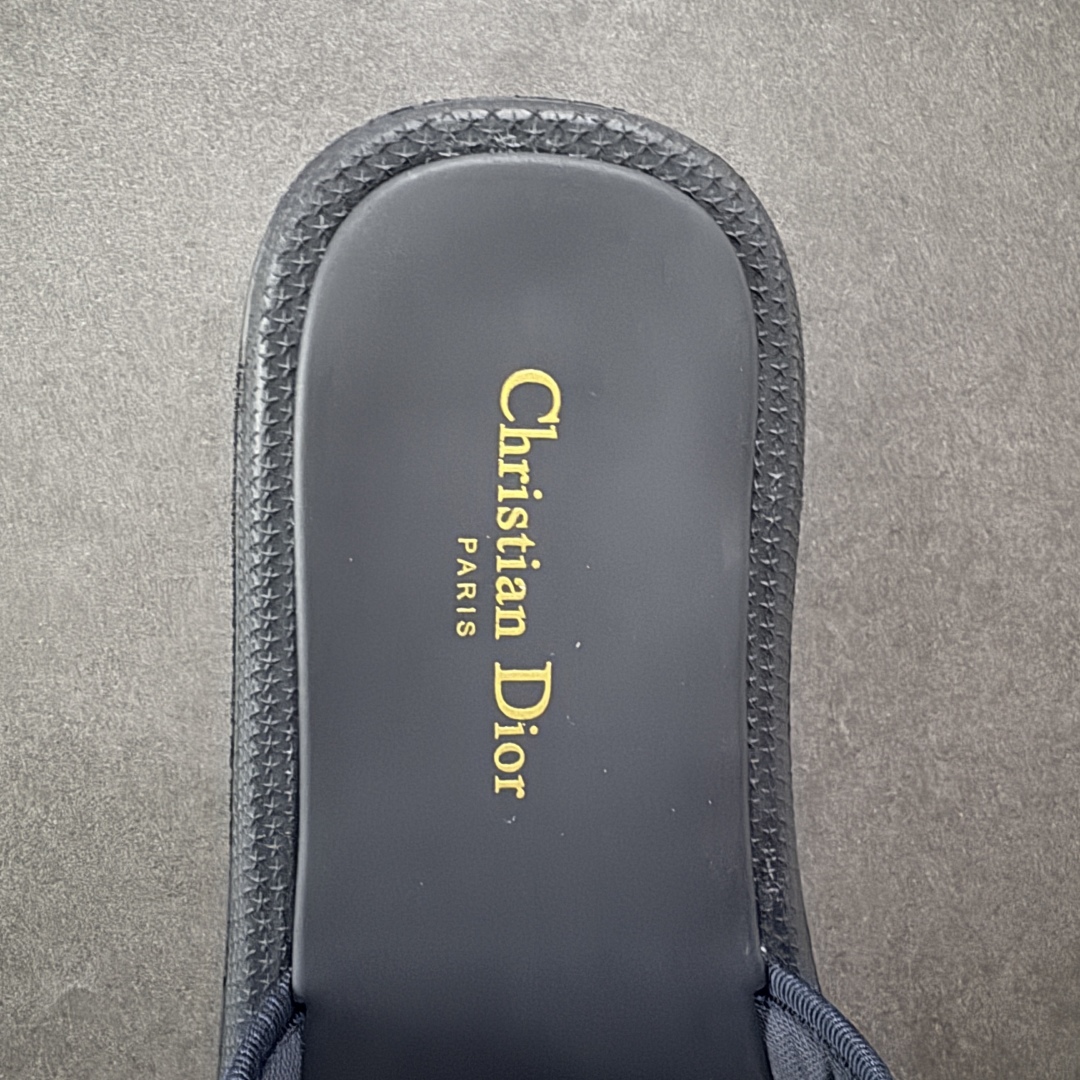 广东纯原版本Dior迪奥 最新款 Dioriviera Dway 圆头套穿一字拖鞋 厚底 拖鞋