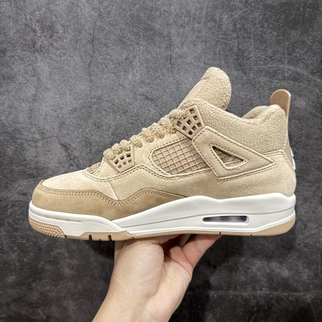 图片[2]-【纯原F版】Air Jordan 4 Retro AJ4 乔丹4代沙漠黄 毛绒卡其  原楦原纸板同源开发 完美呈现乔4的版型 内侧正确双色网格 还原细节 正确气垫颜色 正确网格工艺 正确拉帮工艺 全鞋原装材料制作 原档案原模具打造 货号：HV0823-200 尺码：36-48.5-选品中心
