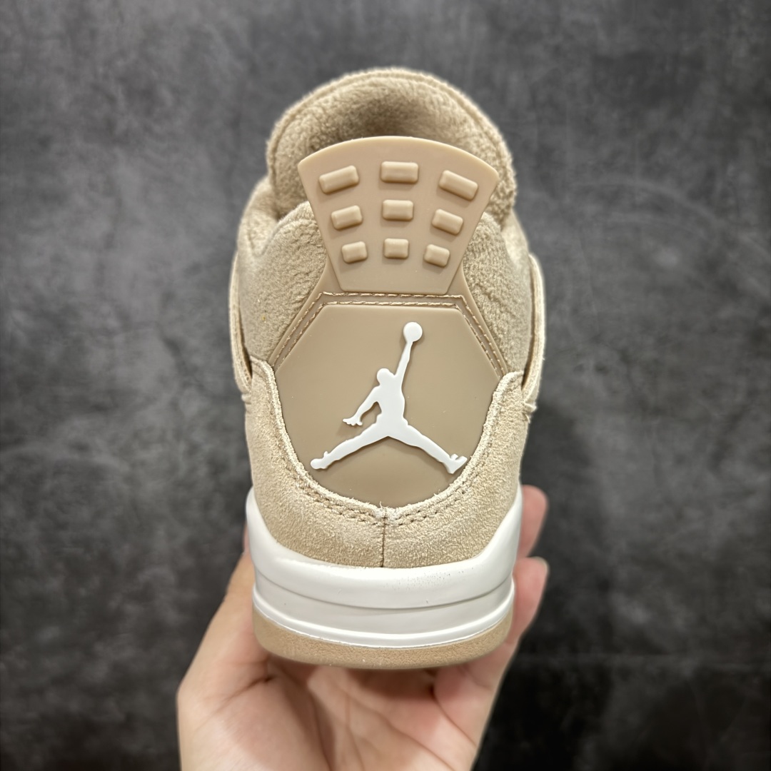 图片[4]-【纯原F版】Air Jordan 4 Retro AJ4 乔丹4代沙漠黄 毛绒卡其  原楦原纸板同源开发 完美呈现乔4的版型 内侧正确双色网格 还原细节 正确气垫颜色 正确网格工艺 正确拉帮工艺 全鞋原装材料制作 原档案原模具打造 货号：HV0823-200 尺码：36-48.5-选品中心