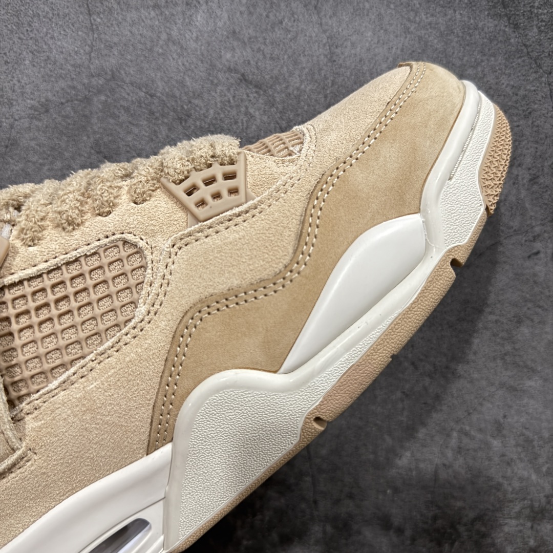 图片[6]-【纯原F版】Air Jordan 4 Retro AJ4 乔丹4代沙漠黄 毛绒卡其  原楦原纸板同源开发 完美呈现乔4的版型 内侧正确双色网格 还原细节 正确气垫颜色 正确网格工艺 正确拉帮工艺 全鞋原装材料制作 原档案原模具打造 货号：HV0823-200 尺码：36-48.5-选品中心