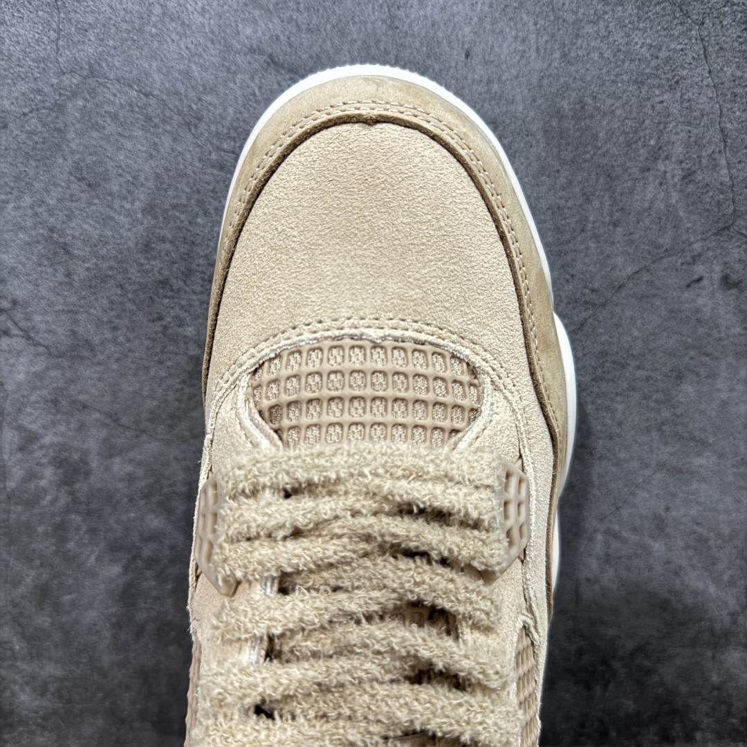 图片[5]-【纯原F版】Air Jordan 4 Retro AJ4 乔丹4代沙漠黄 毛绒卡其  原楦原纸板同源开发 完美呈现乔4的版型 内侧正确双色网格 还原细节 正确气垫颜色 正确网格工艺 正确拉帮工艺 全鞋原装材料制作 原档案原模具打造 货号：HV0823-200 尺码：36-48.5-选品中心