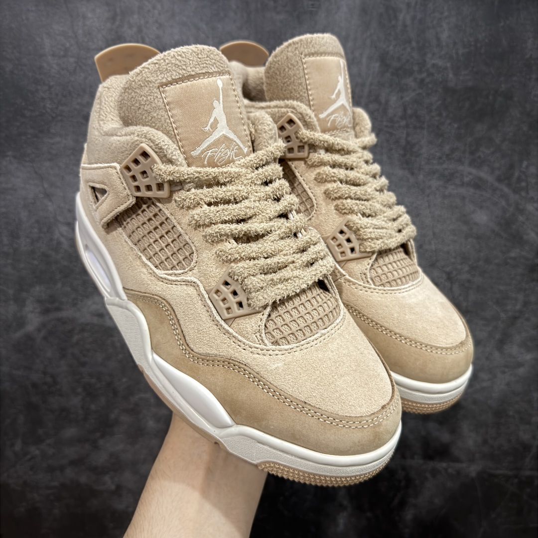 【纯原F版】Air Jordan 4 Retro AJ4 乔丹4代沙漠黄 毛绒卡其  原楦原纸板同源开发 完美呈现乔4的版型 内侧正确双色网格 还原细节 正确气垫颜色 正确网格工艺 正确拉帮工艺 全鞋原装材料制作 原档案原模具打造 货号:HV0823-200 尺码:36-48.5-选品中心